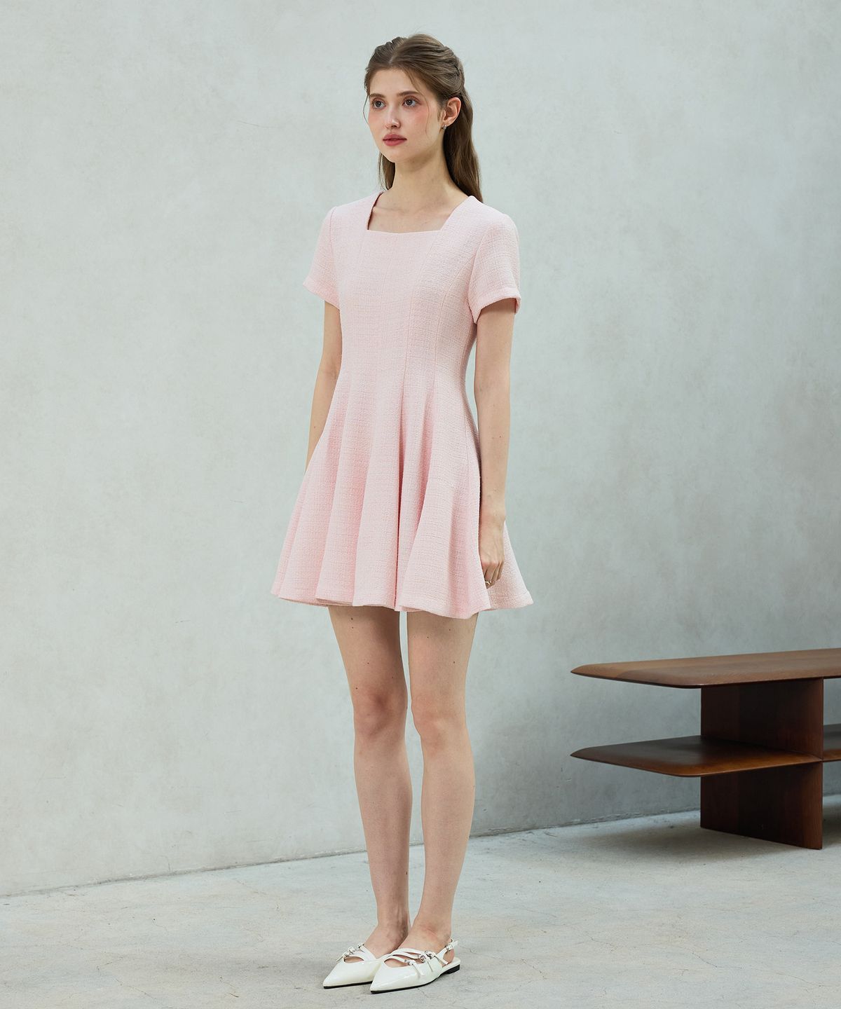 아리킴(ARIKIM) LANI TWEED DRESS / PINK