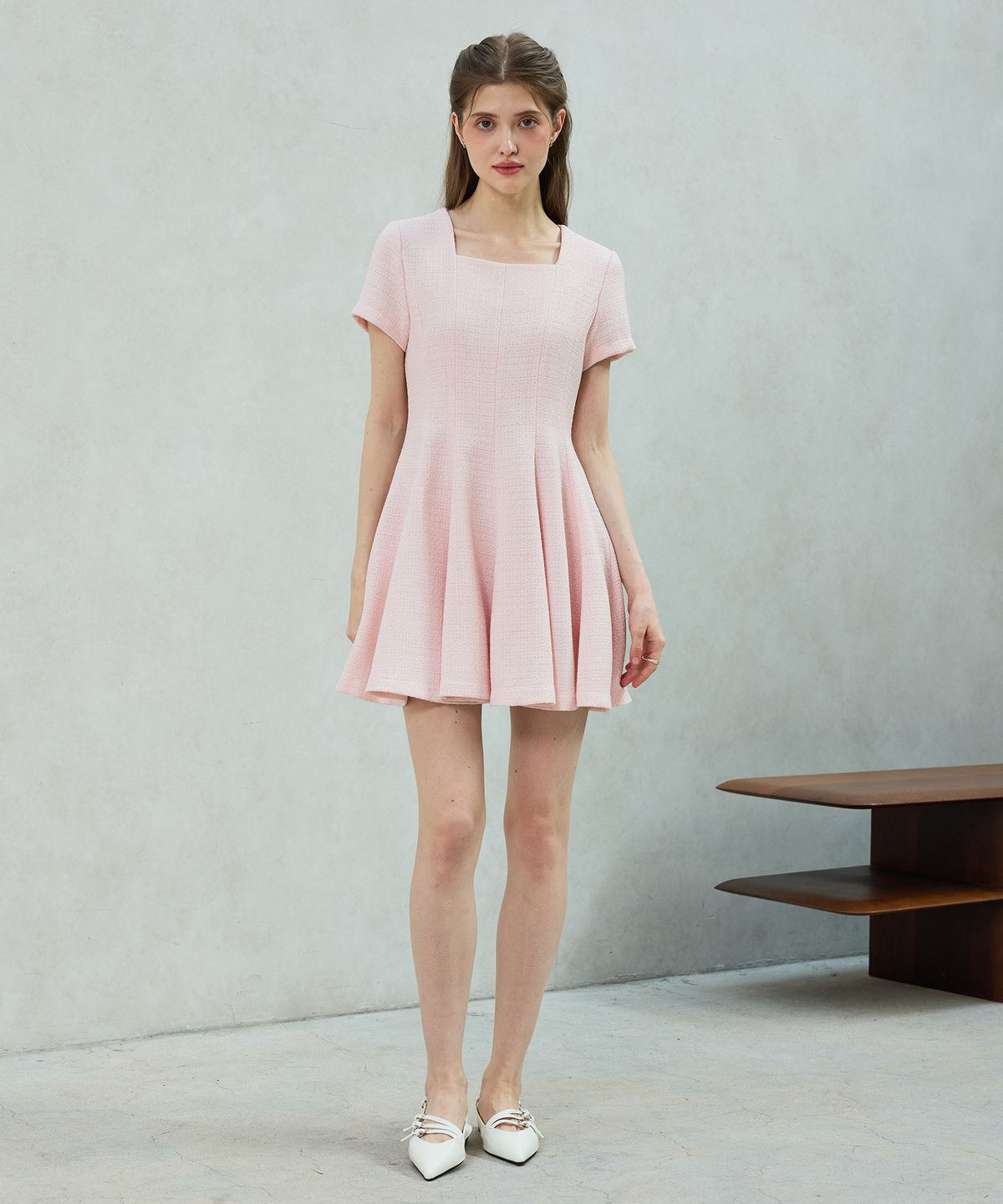아리킴(ARIKIM) LANI TWEED DRESS / PINK