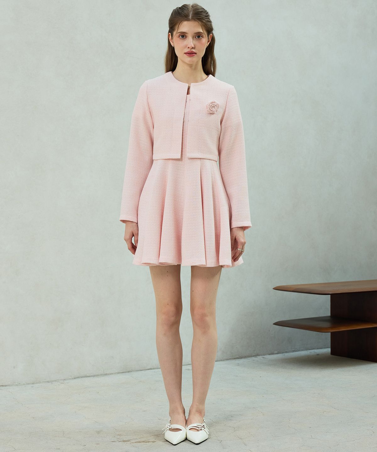 아리킴(ARIKIM) LANI TWEED CARDIGAN / PINK