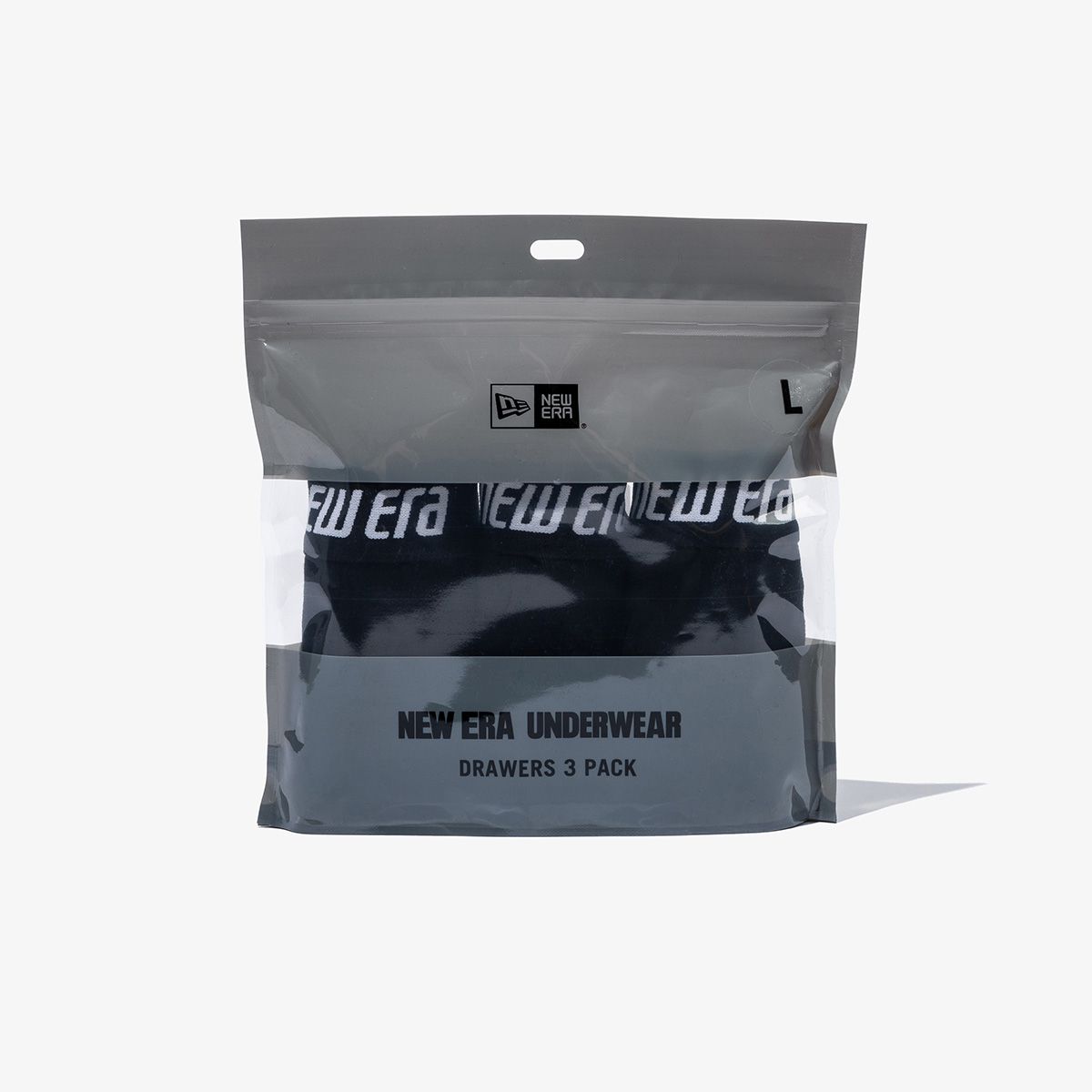 뉴에라(NEW ERA) 미들 드로즈 언더웨어 3팩 블랙 14628656