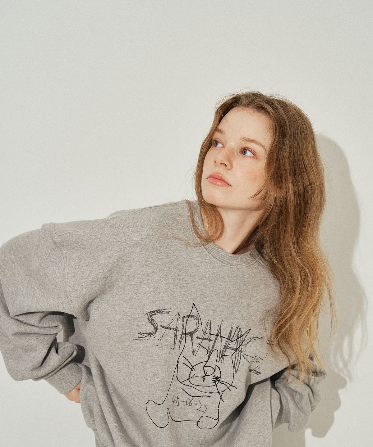 사라나기(SARANAGI) SE057- sweatshirt (gray)