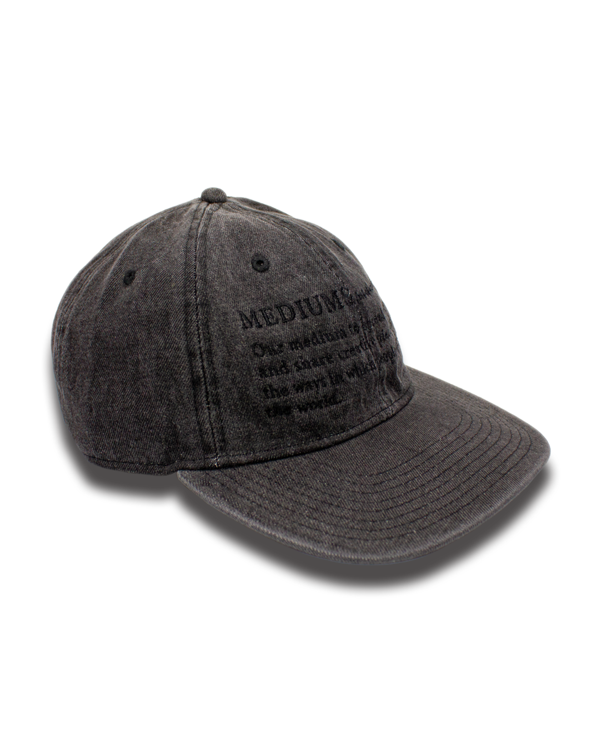 미디엄스(MEDIUMS) Definition Cap - Black Denim(사전적 정의 캡)