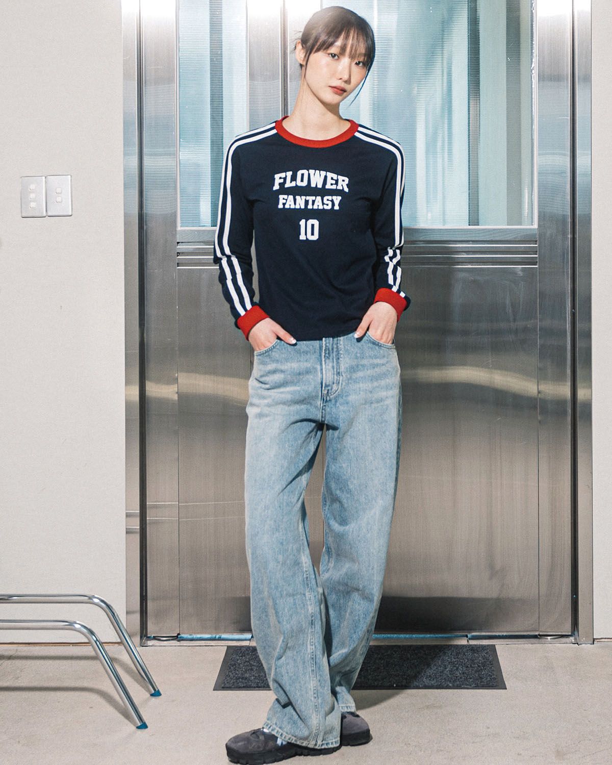 ◆25SS HAVISM W FF UNIFORM L/S TEE/5色◆ MUSINSA | HAVISM W FF UNIFORM L/S TEE(NAVY)
