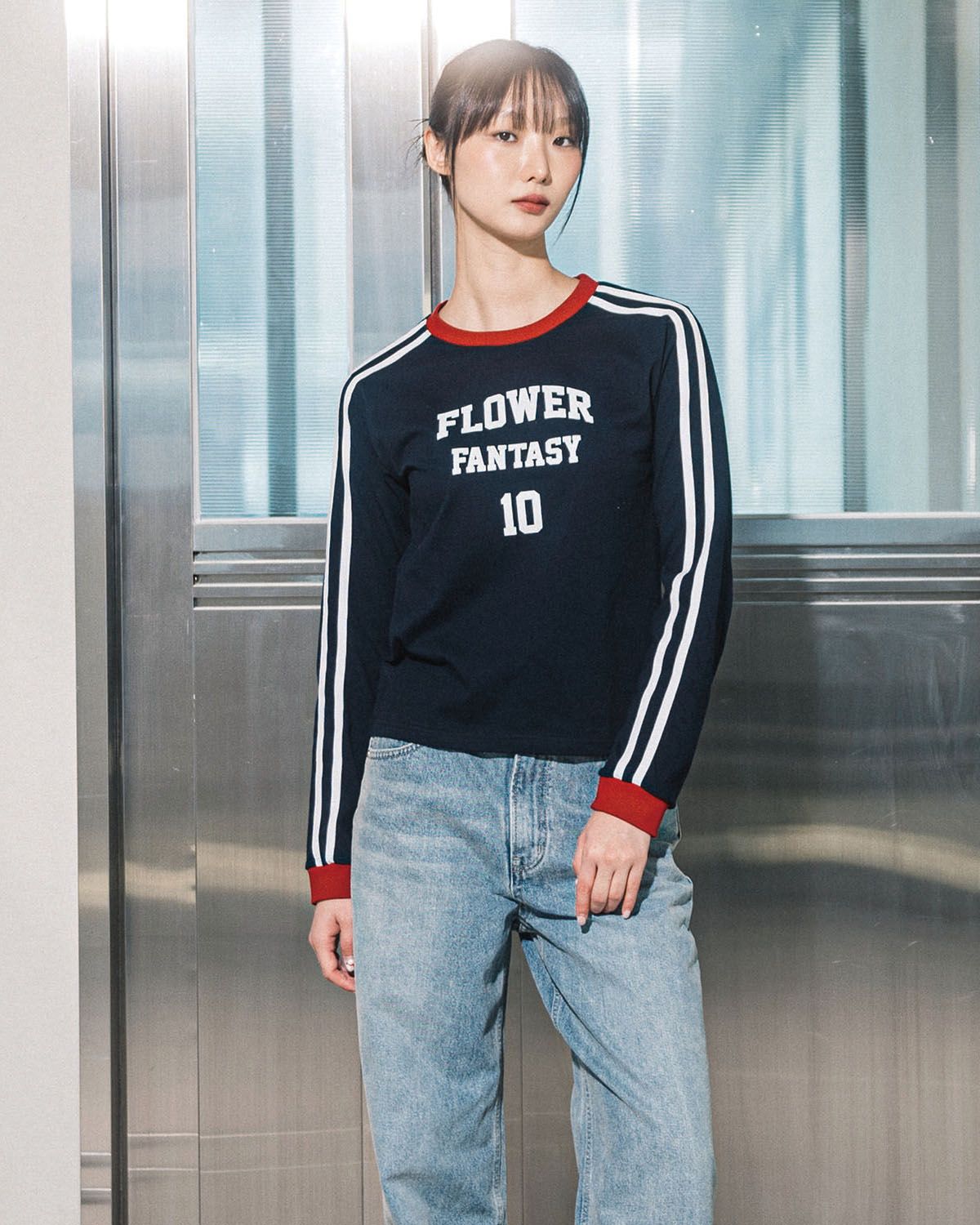 ◆25SS HAVISM W FF UNIFORM L/S TEE/5色◆ MUSINSA | HAVISM W FF UNIFORM L/S TEE(NAVY)