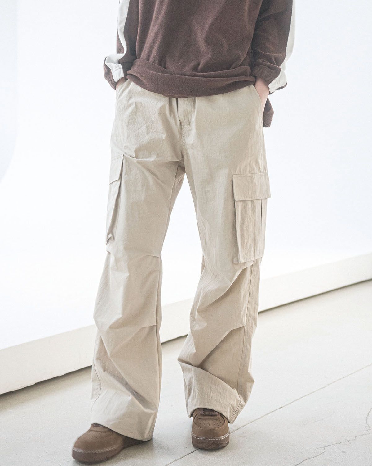해비즘(HAVISM) PARACHUTE CARGO PANTS(BEIGE)