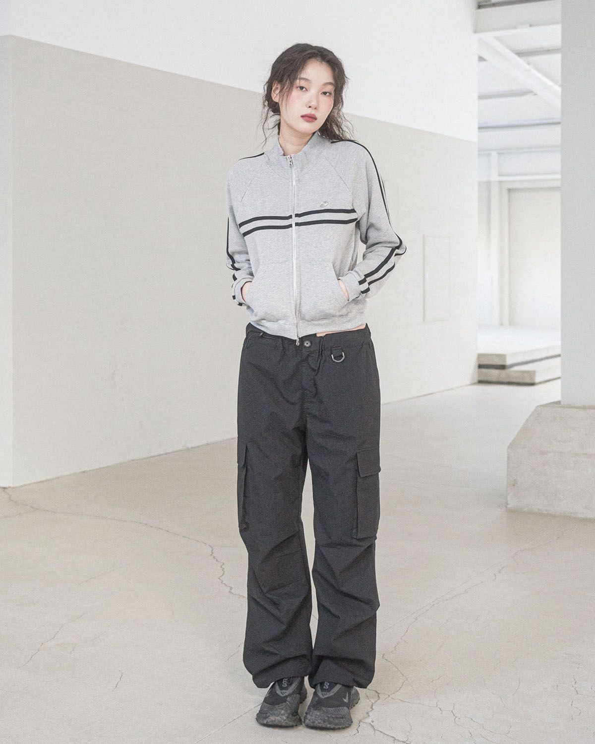 해비즘(HAVISM) PARACHUTE CARGO PANTS(BLACK)