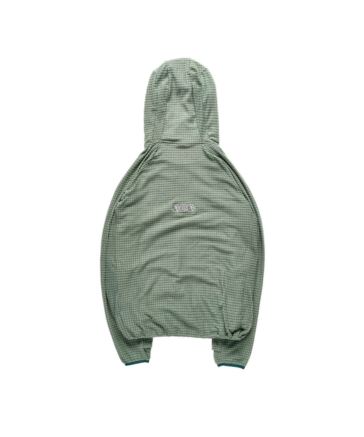 더왈드(THEWARLD) Waffle Balaclava Hoodie green