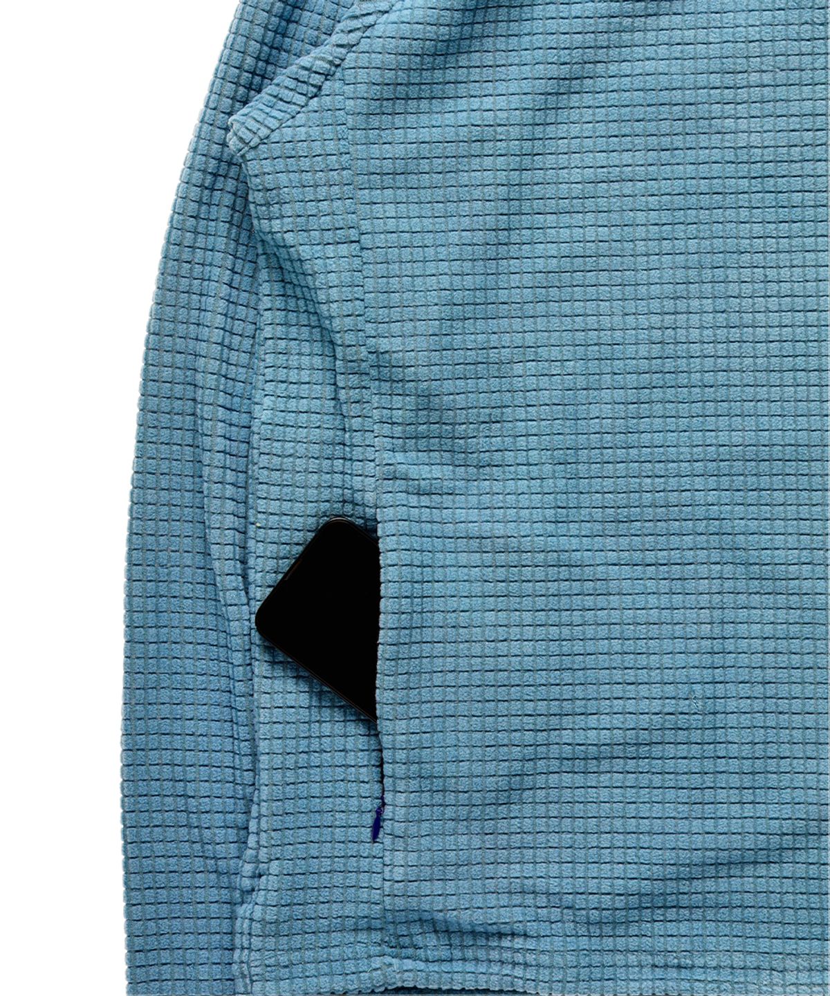 더왈드(THEWARLD) Waffle Balaclava Hoodie blue