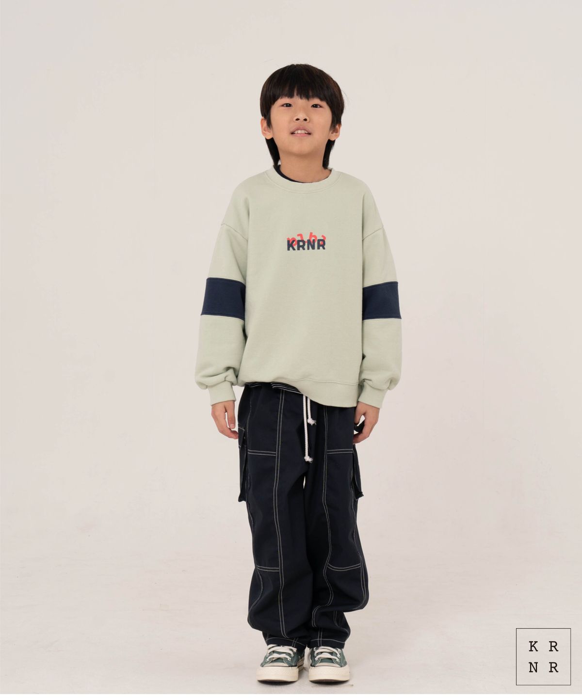 쿠르나르(KRNR) 인터 카고 블록 롱 팬츠 블랙
