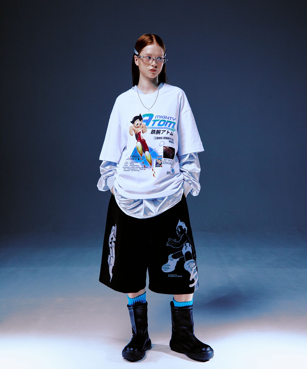 ★MAINBOOTH★[Astro Boy] Mach 5 Sweat Shorts(BLACK)★正規品 MUSINSA | MAINBOOTH [ATOM] Mach 5 Sweat Shorts (Black)
