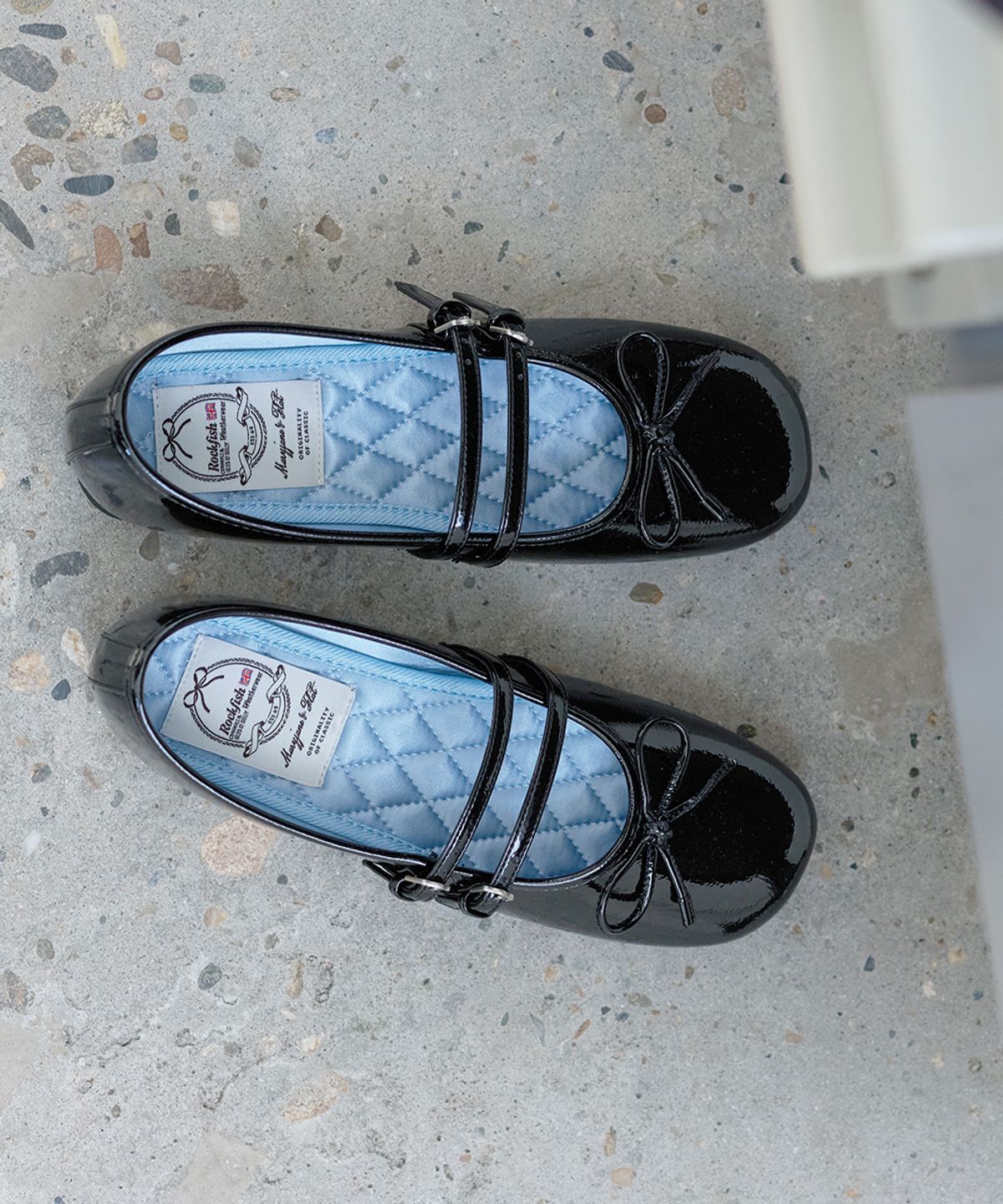 락피쉬웨더웨어(ROCKFISH WEATHERWEAR) SQUARE TOE TWO STRAP MARYJANES(ENAMEL) - 5 colors