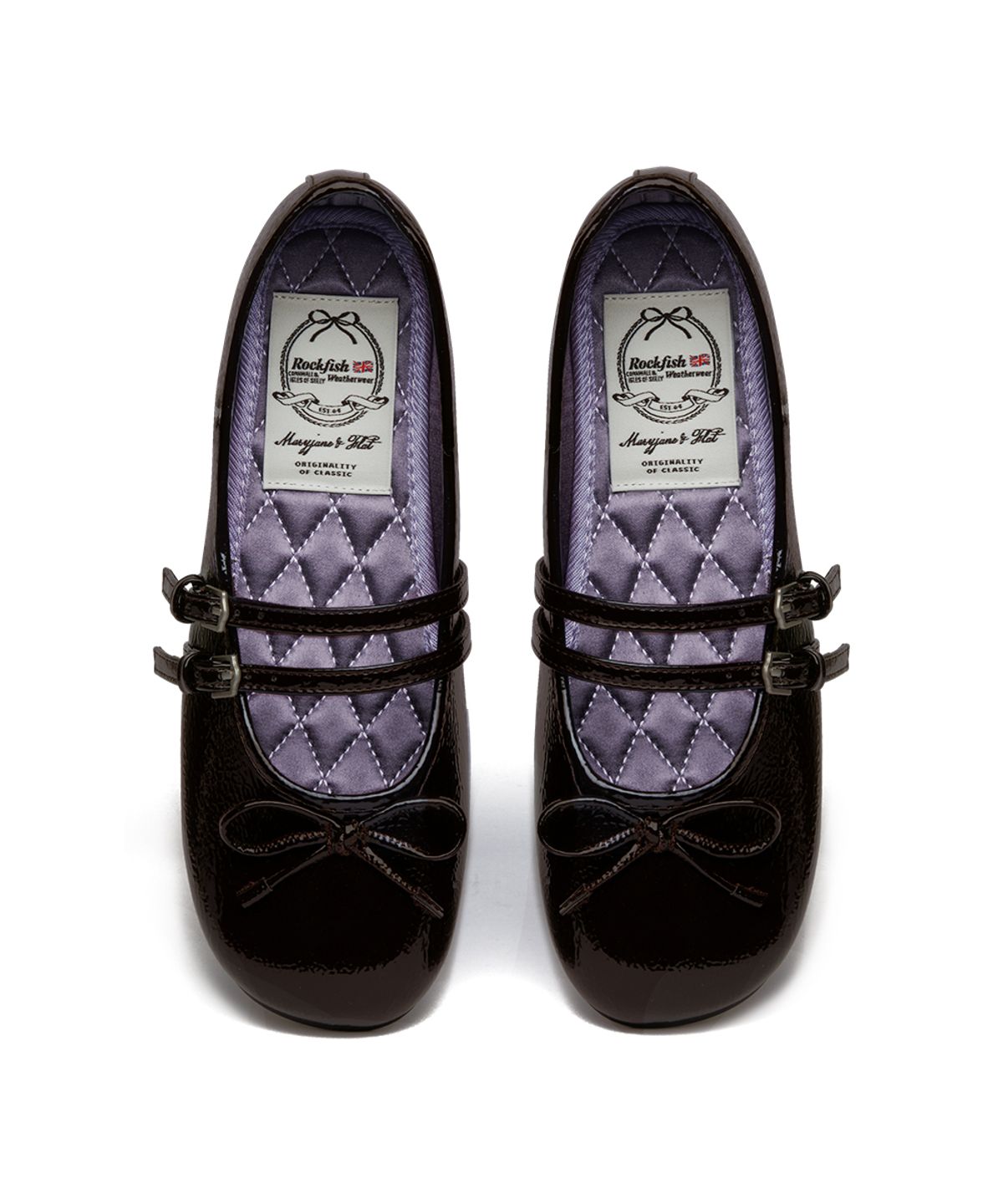 락피쉬웨더웨어(ROCKFISH WEATHERWEAR) SQUARE TOE TWO STRAP MARYJANES(ENAMEL) - 5 colors