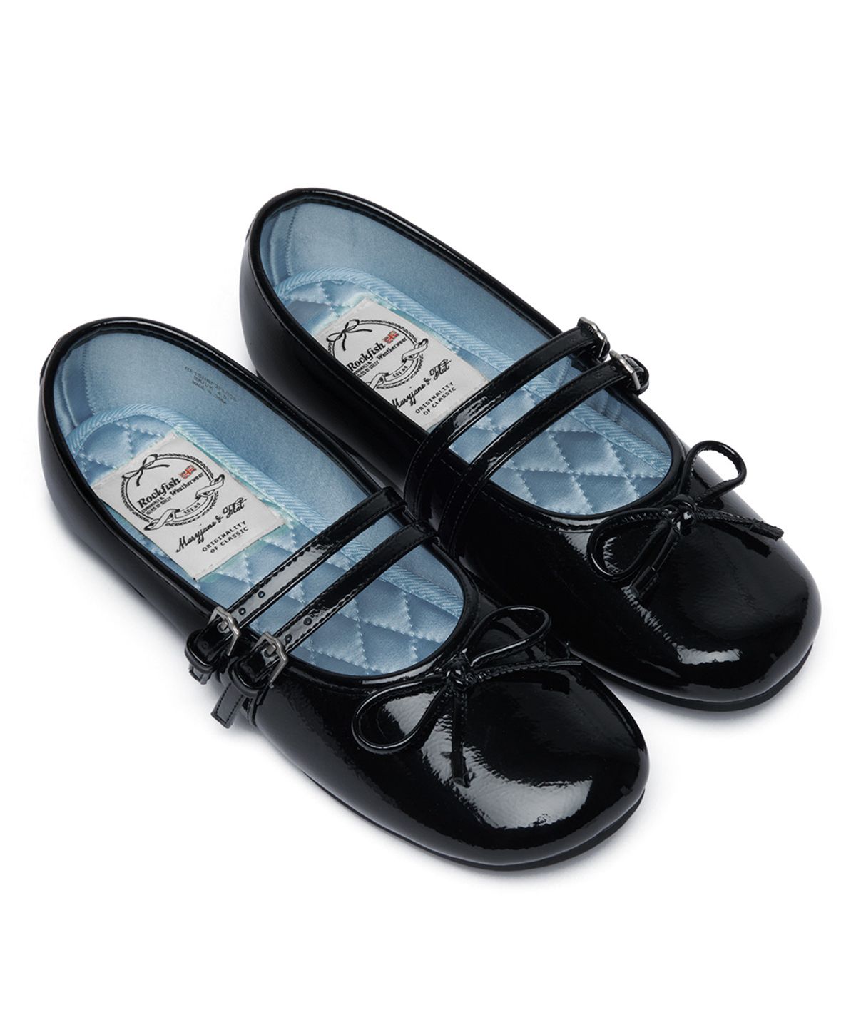 락피쉬웨더웨어(ROCKFISH WEATHERWEAR) SQUARE TOE TWO STRAP MARYJANES(ENAMEL) - 5 colors