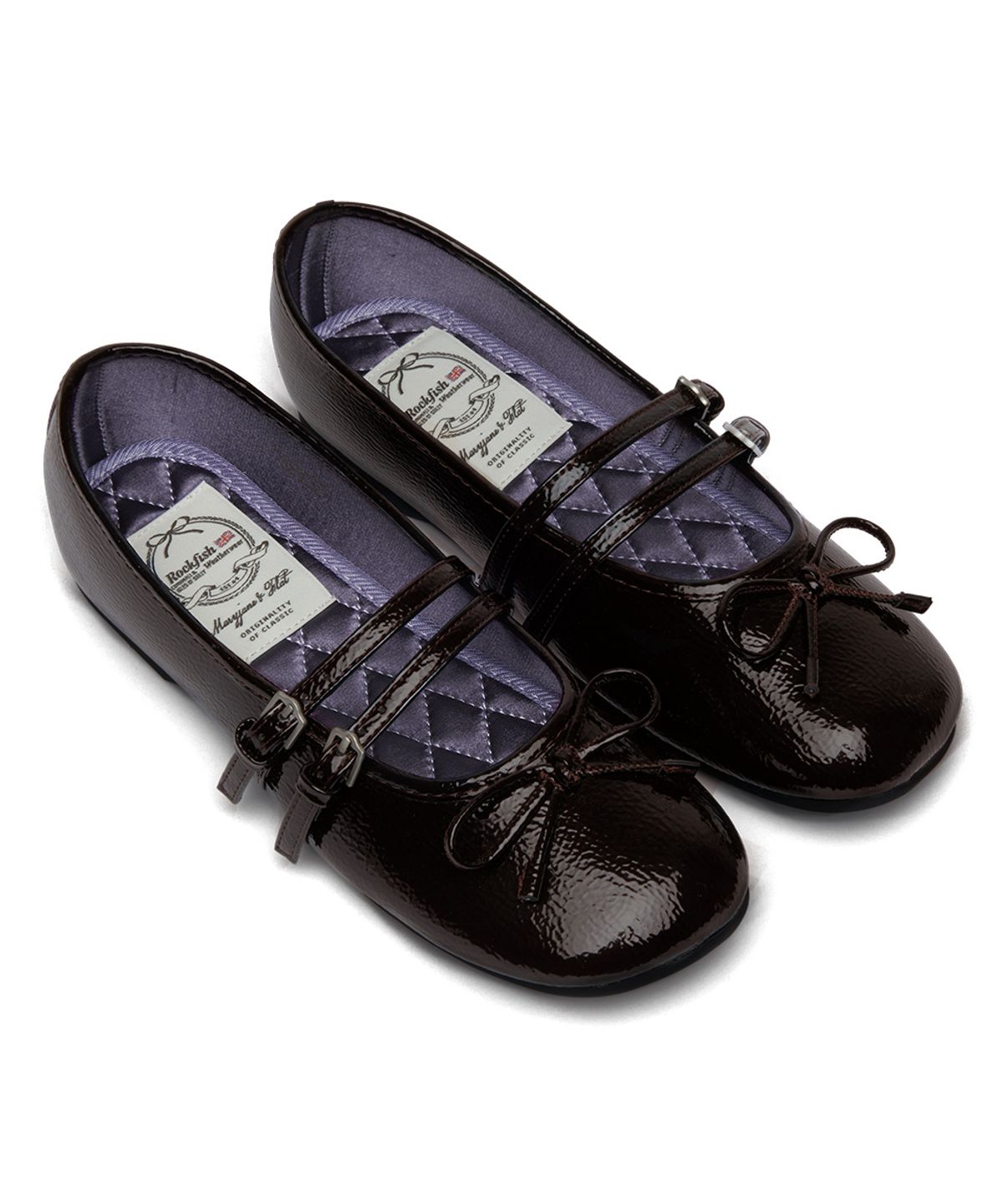 락피쉬웨더웨어(ROCKFISH WEATHERWEAR) SQUARE TOE TWO STRAP MARYJANES(ENAMEL) - 5 colors