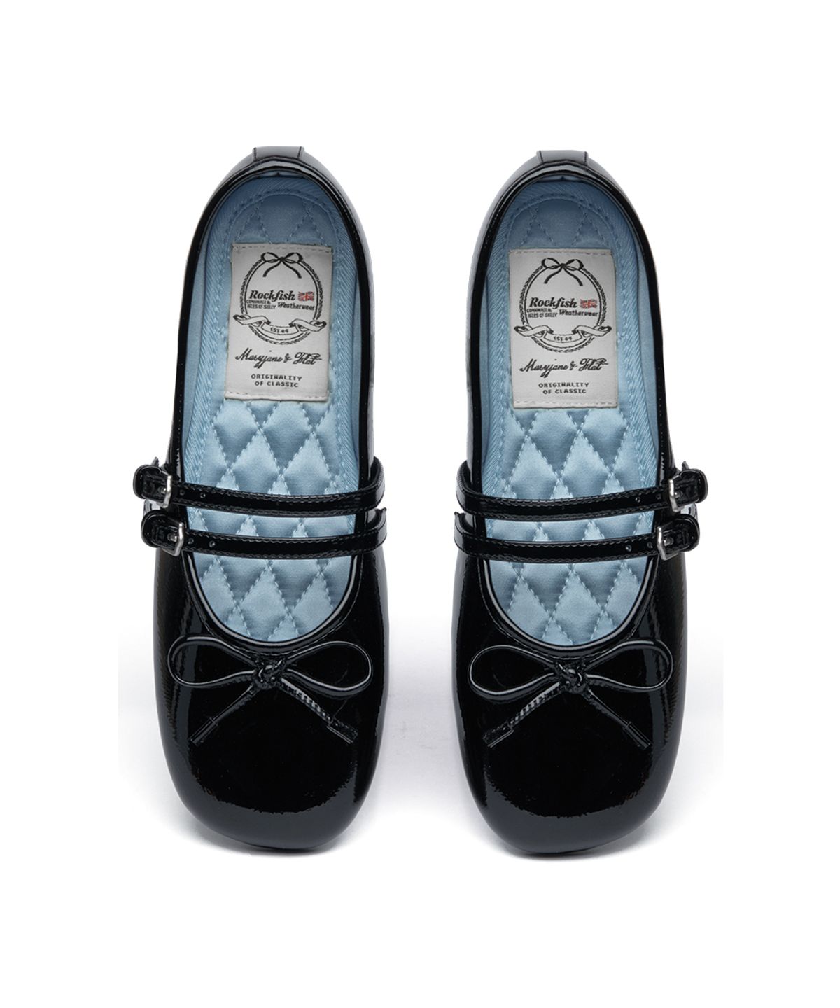 락피쉬웨더웨어(ROCKFISH WEATHERWEAR) SQUARE TOE TWO STRAP MARYJANES(ENAMEL) - 5 colors