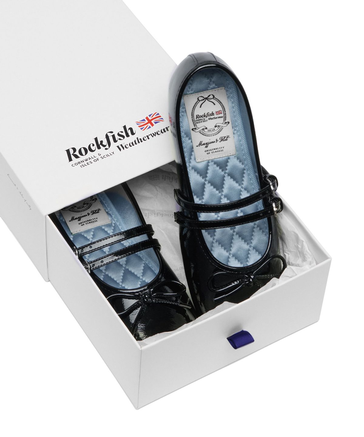 락피쉬웨더웨어(ROCKFISH WEATHERWEAR) SQUARE TOE TWO STRAP MARYJANES(ENAMEL) - 5 colors