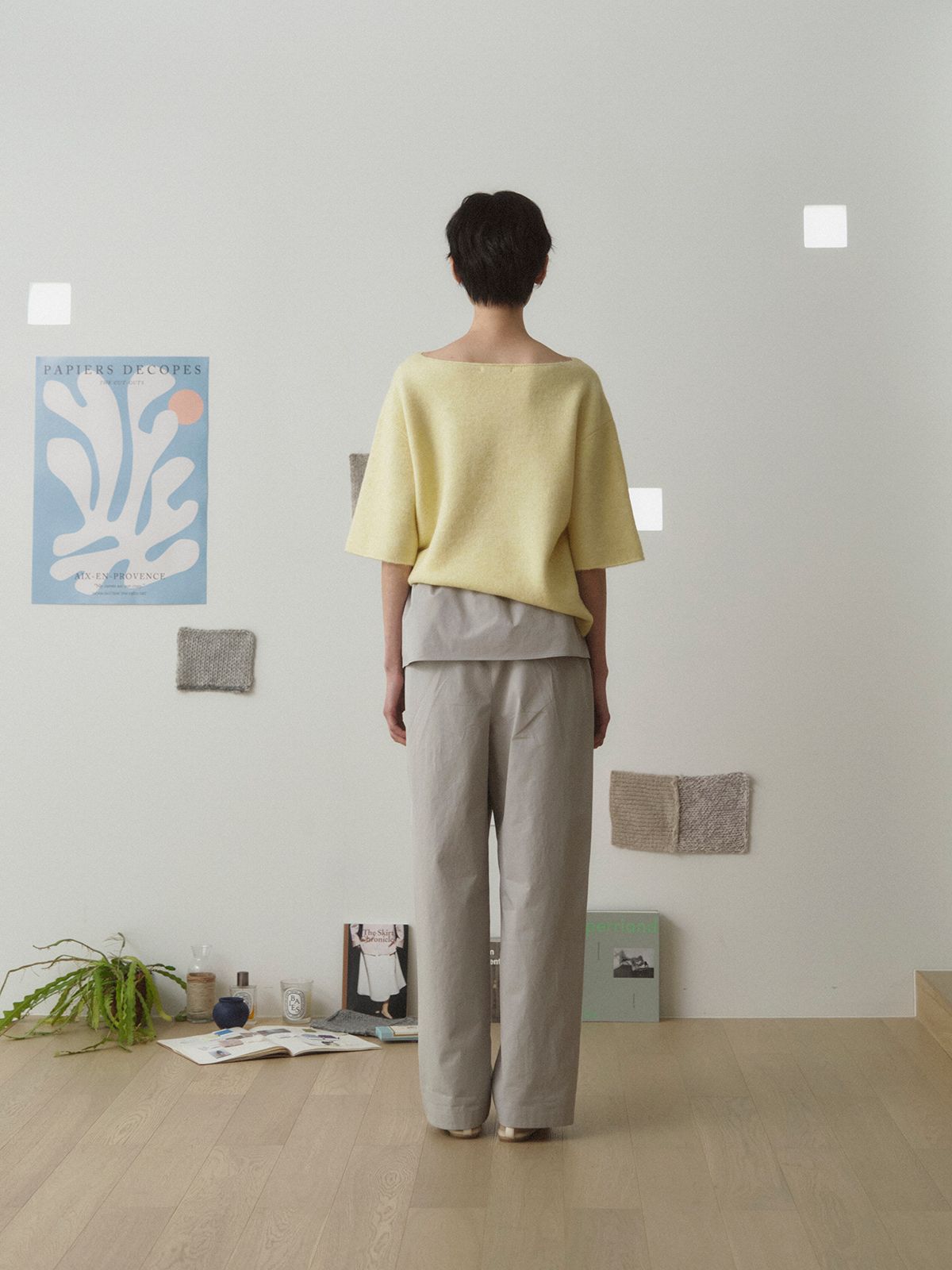 리플레인(REPLAIN) ITALIAN ALPACA KNIT TOP_LIGHT YELLOW