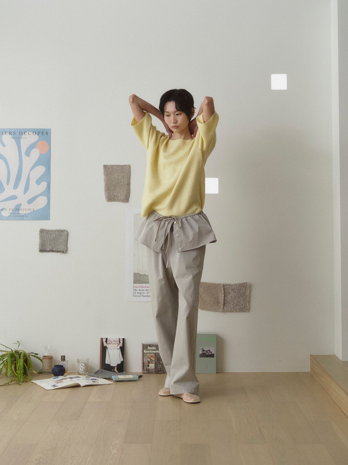리플레인(REPLAIN) ITALIAN ALPACA KNIT TOP_LIGHT YELLOW
