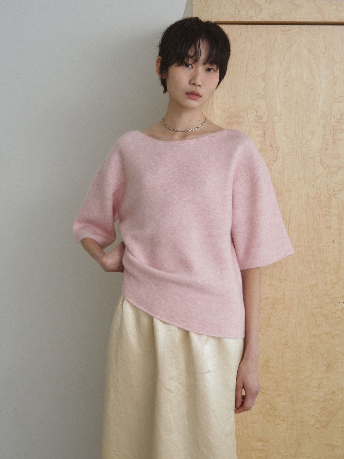 리플레인(REPLAIN) ITALIAN ALPACA KNIT TOP_PINK