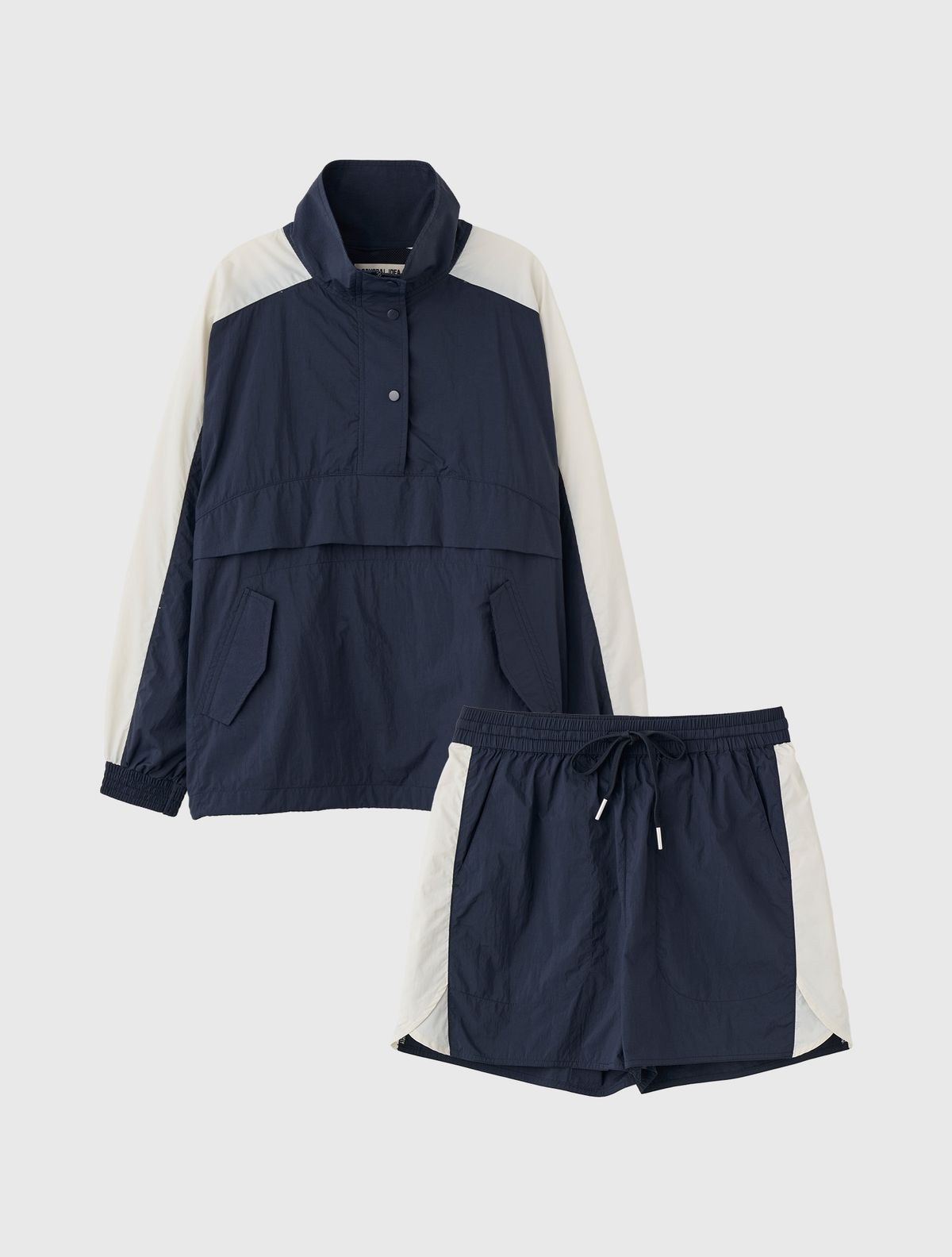 제너럴아이디어(GENERALIDEA) 컴포트핏 나일론 아노락 세트 [NAVY] / WBE1L55540SET