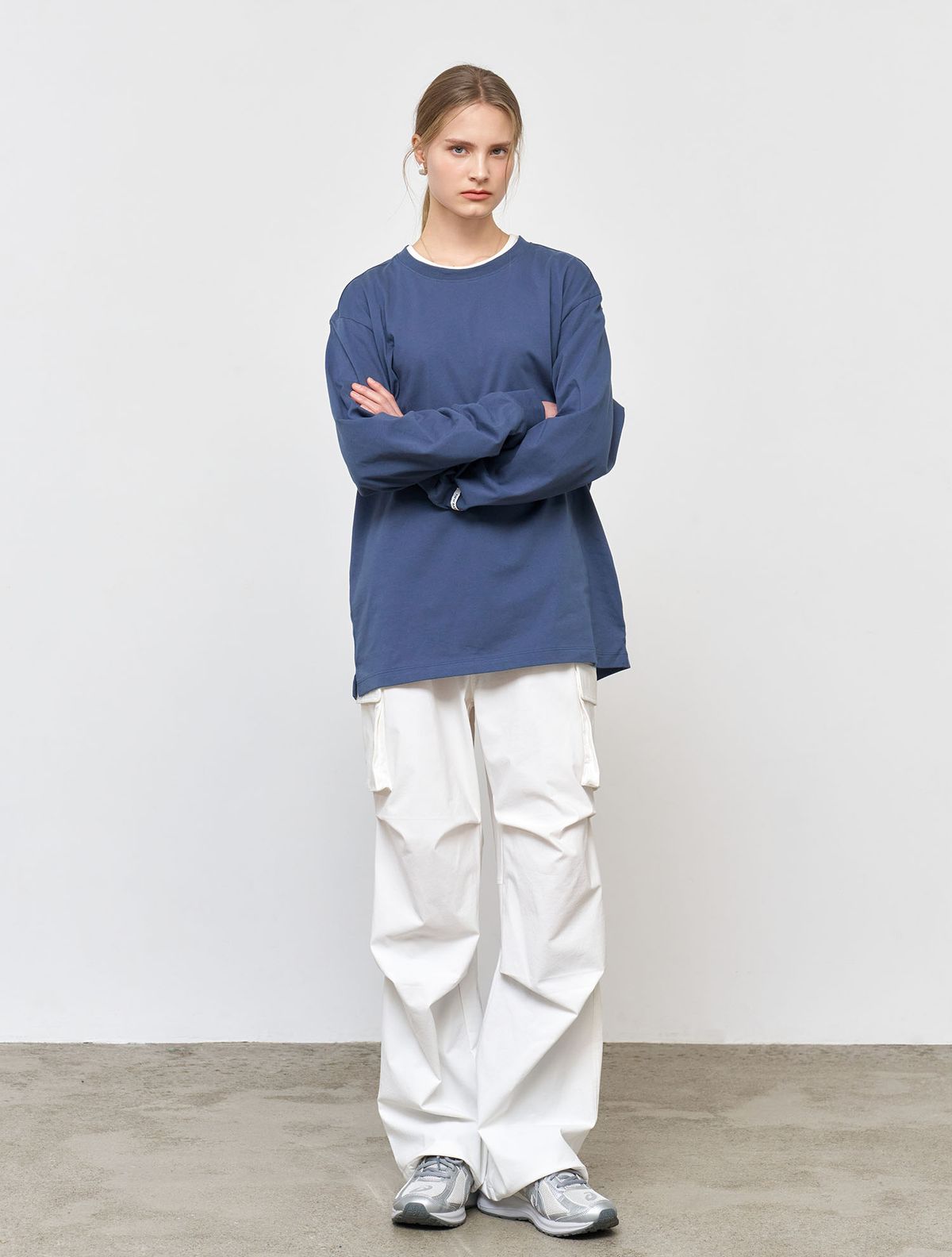 제너럴아이디어(GENERALIDEA) UNISEX 쿨링 롱 슬리브 티 [DUST BLUE] / SBE1U01004