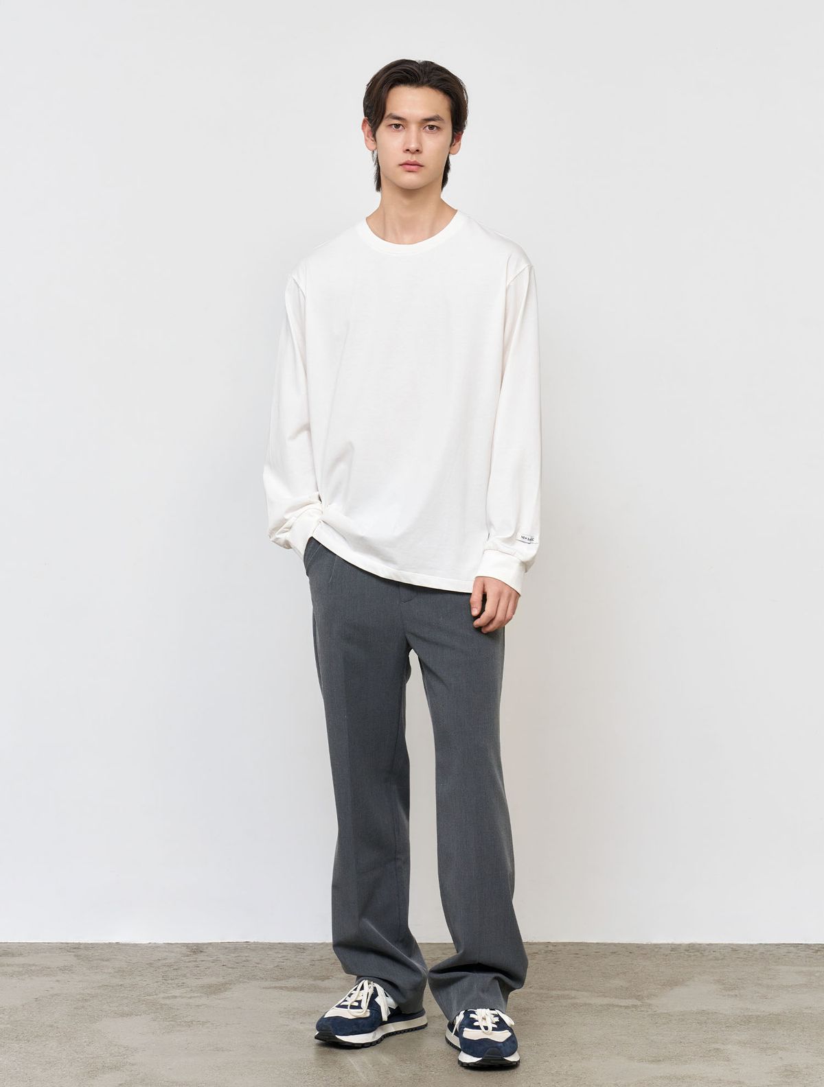 제너럴아이디어(GENERALIDEA) UNISEX 쿨링 롱 슬리브 티 [WHITE] / SBE1U01004