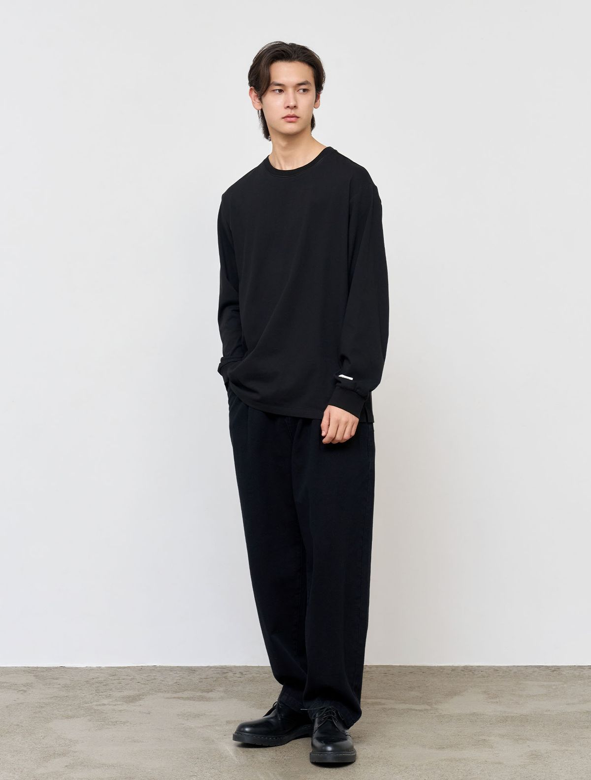 제너럴아이디어(GENERALIDEA) UNISEX 쿨링 롱 슬리브 티 [BLACK] / SBE1U01004