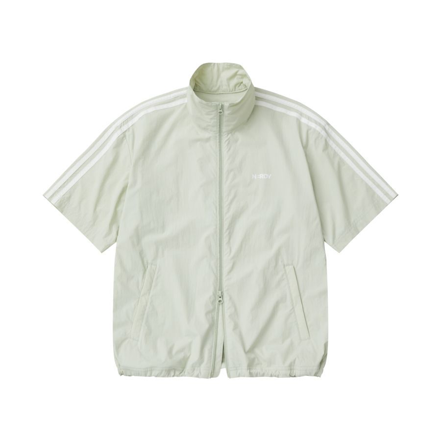 ☆NERDY☆ NY Short Sleeve Windbreaker 25SS Black Cream Melon MUSINSA公式 | NERDY NY Short Sleeve Windbreaker (25SS