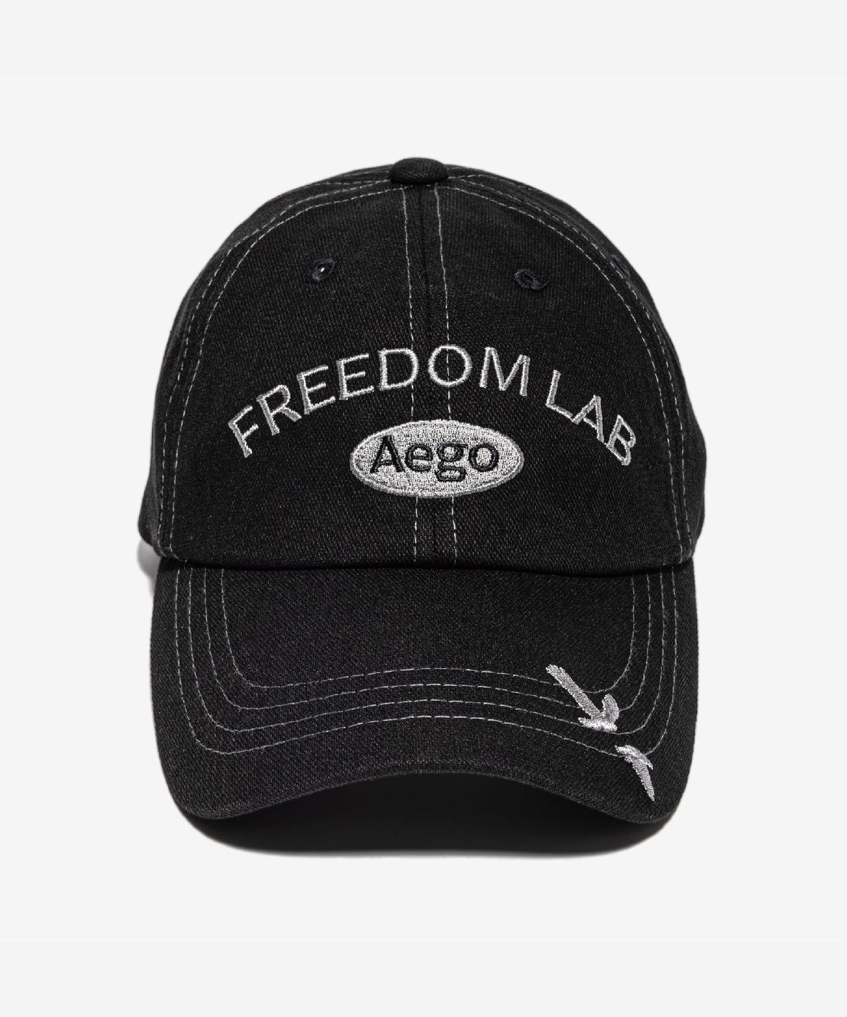 이고프리덤랩(AEGO FREEDOM LAB) 시그니처 로고 캡_블랙