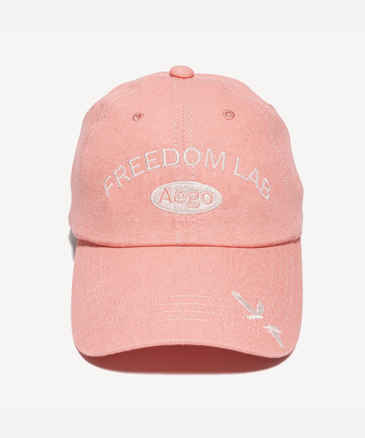 이고프리덤랩(AEGO FREEDOM LAB) 시그니처 로고 캡_피치 핑크