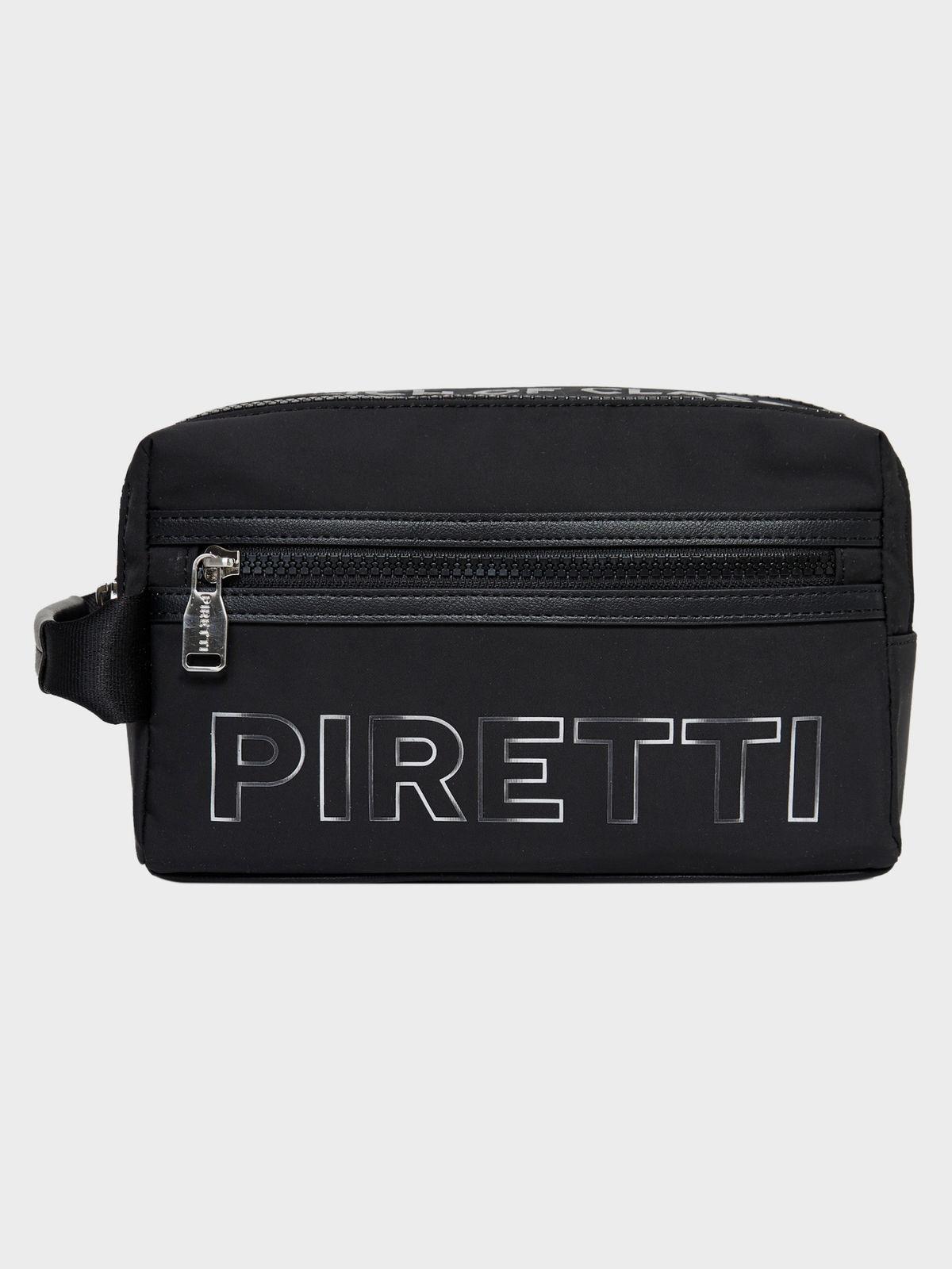 피레티(PIRETTI) 더블탑 지퍼 파우치_Black