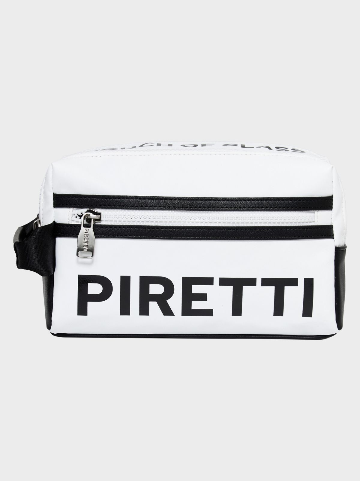 피레티(PIRETTI) 더블탑 지퍼 파우치_White