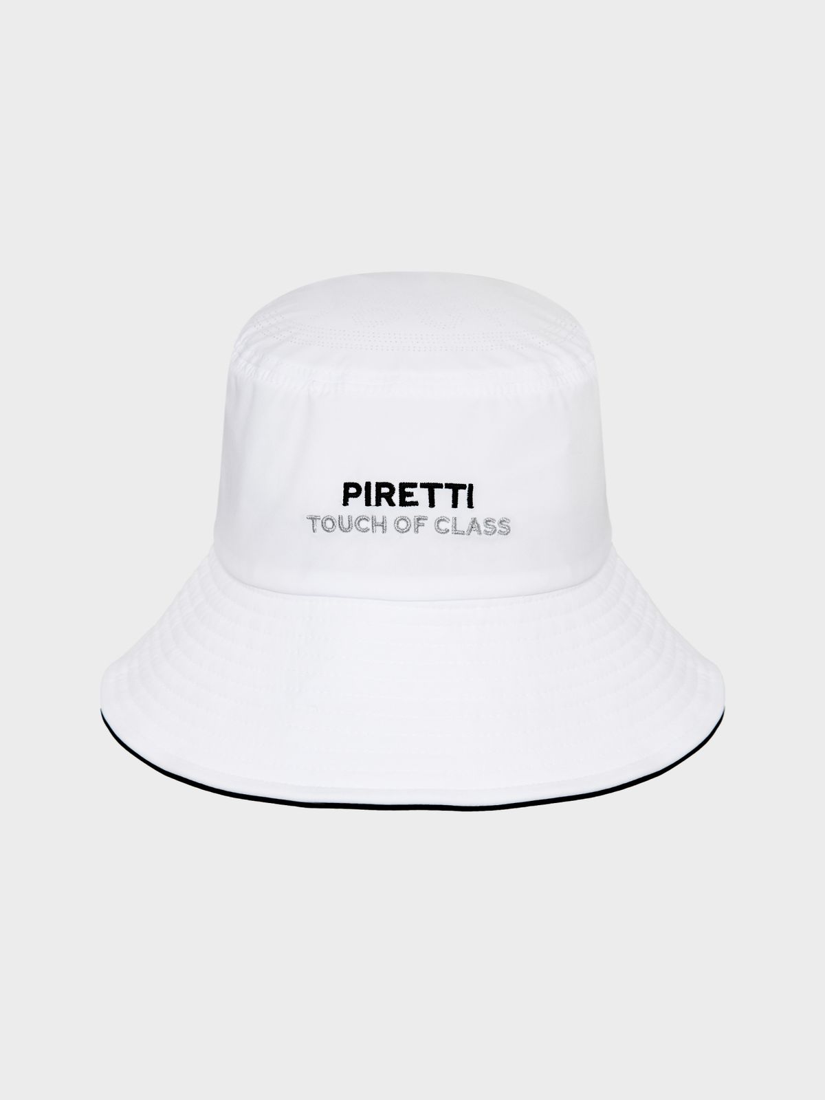 피레티(PIRETTI) 타공로고 포인트 햇_White