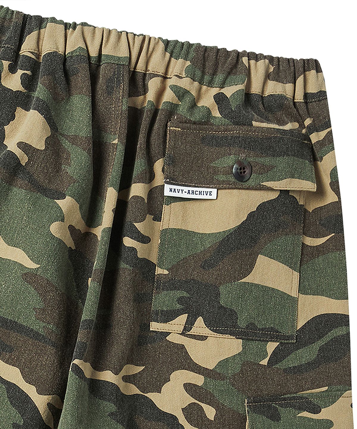 비욘드클로젯(BEYOND CLOSET) [COLLECTION LINE] 빈티지 워싱 디테일 카모 코튼 팬츠 카키