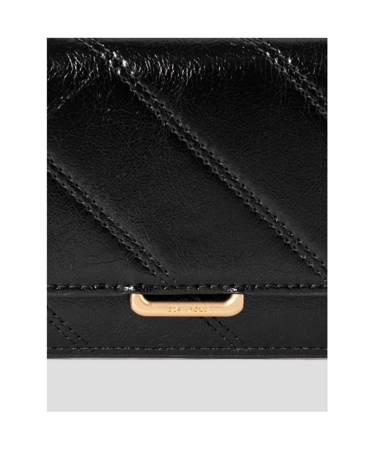 빈폴 액세서리(BEANPOLE ACCESSORY) 노라 퀼팅 슬림 장지갑 - 블랙