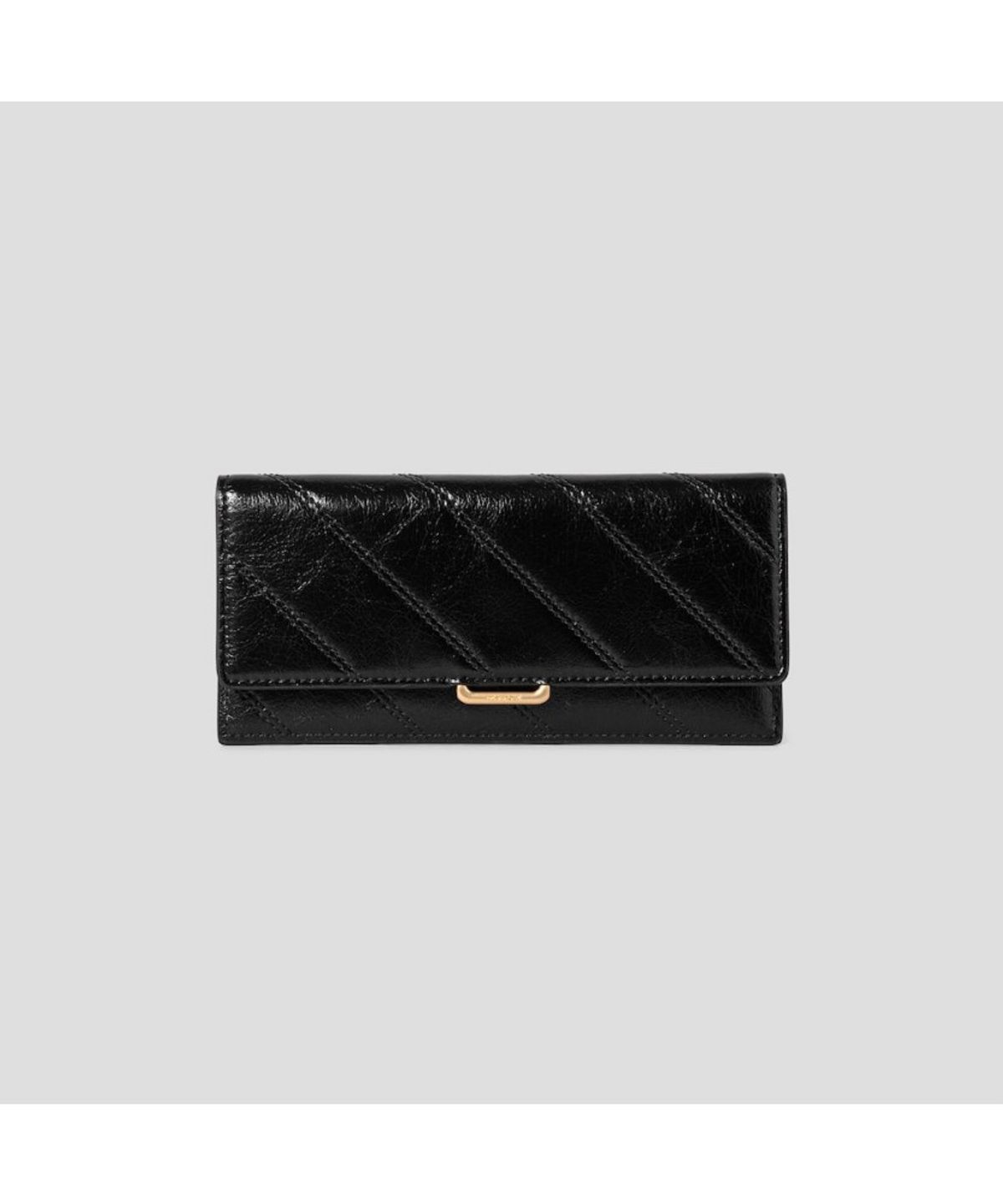 빈폴 액세서리(BEANPOLE ACCESSORY) 노라 퀼팅 슬림 장지갑 - 블랙