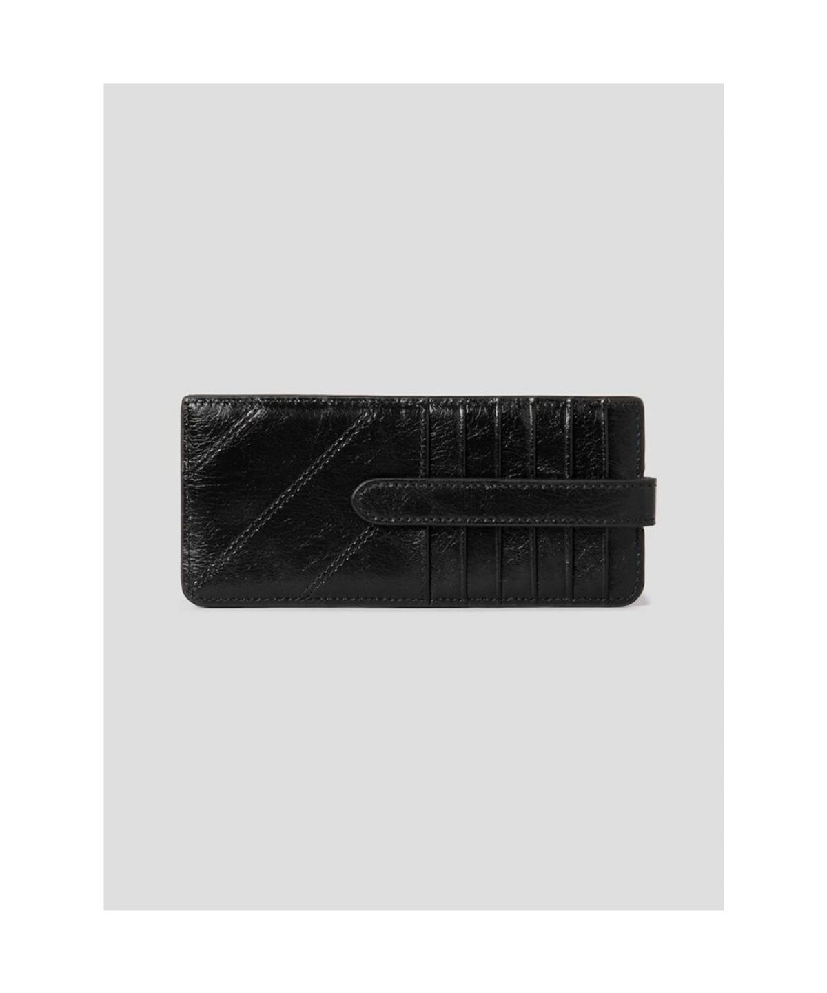 빈폴 액세서리(BEANPOLE ACCESSORY) 노라 퀼팅 지퍼 카드 장지갑 - 블랙