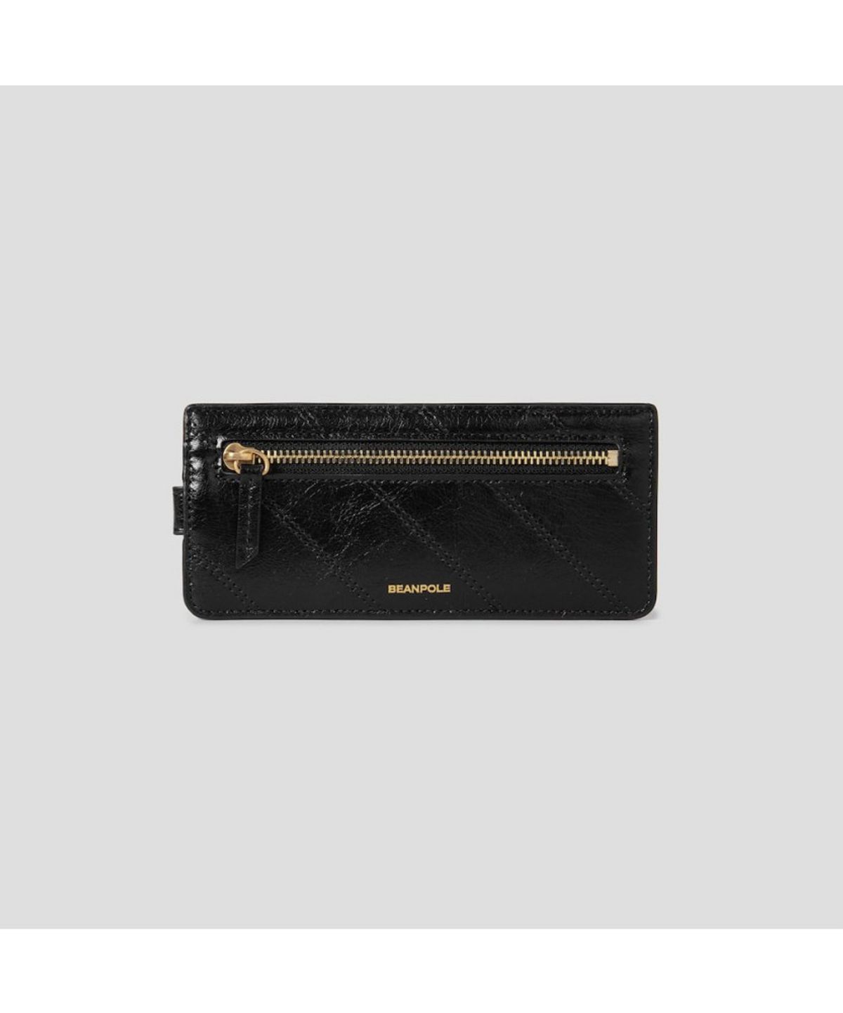 빈폴 액세서리(BEANPOLE ACCESSORY) 노라 퀼팅 지퍼 카드 장지갑 - 블랙