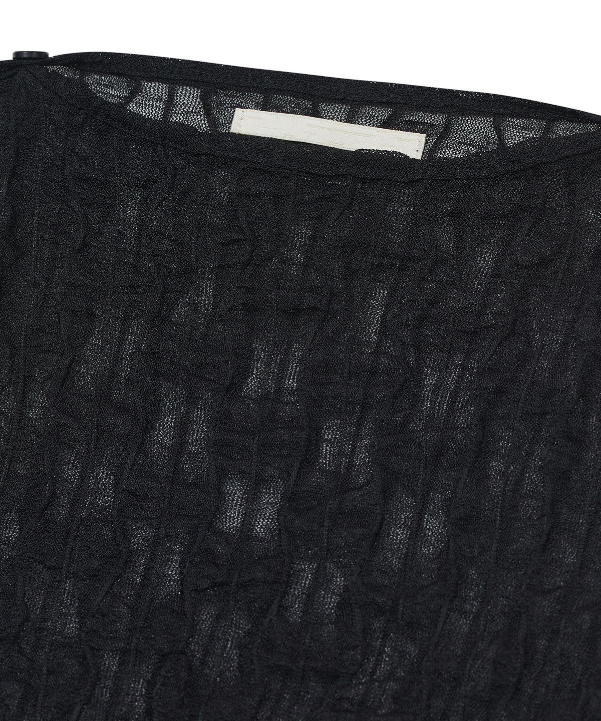 타입서비스(TYPESERVICE) Side Shirring Button Top [Black]