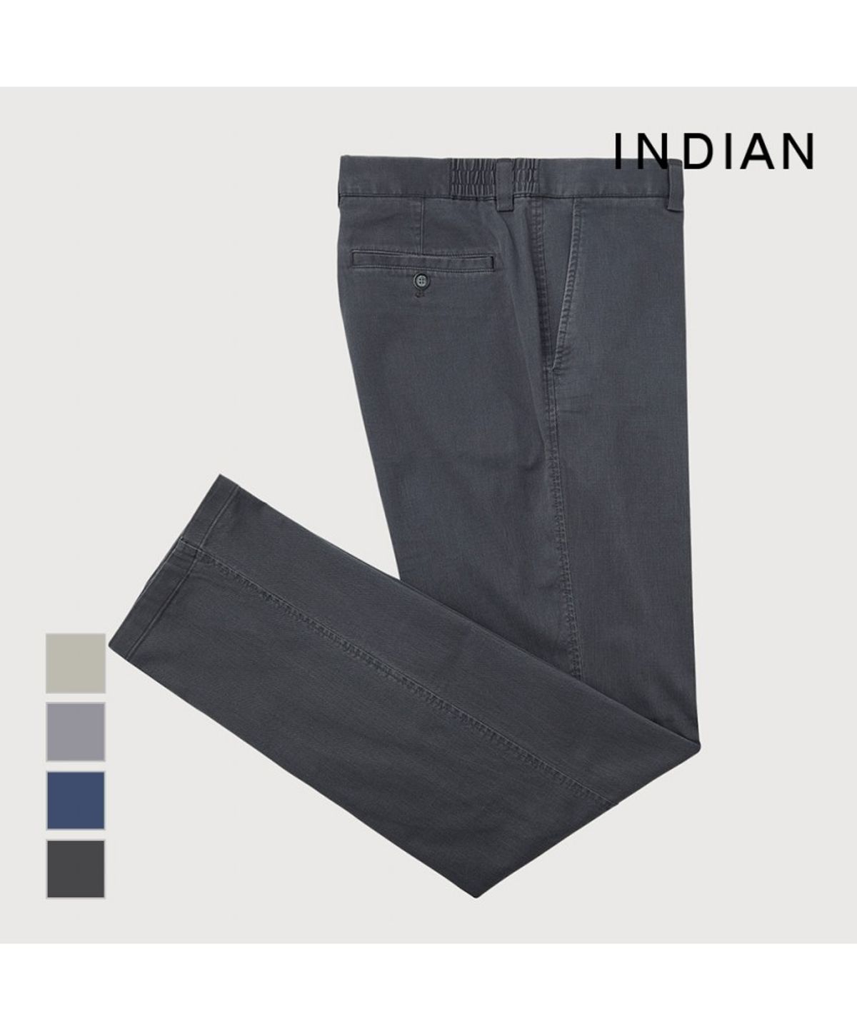 인디안(INDIAN) 면 워싱 슬림 밴딩 팬츠_MIVDL4S1361
