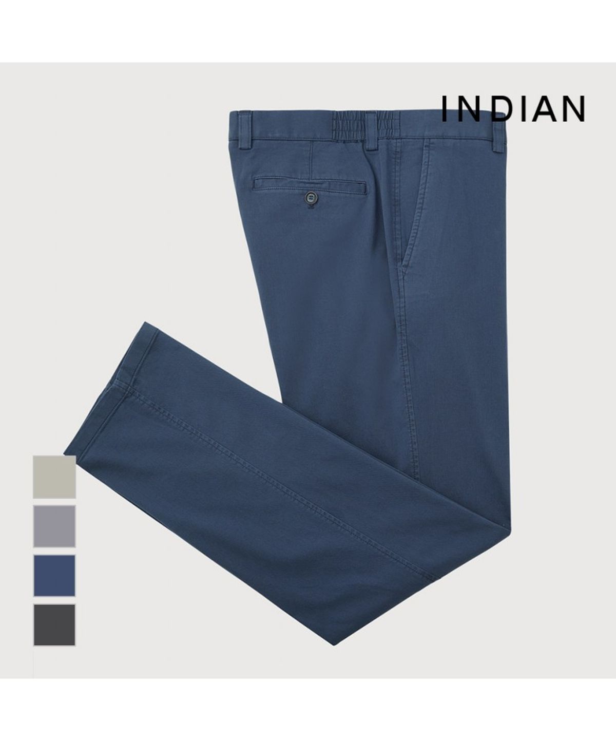 인디안(INDIAN) 면 워싱 슬림 밴딩 팬츠_MIVDL4S1361