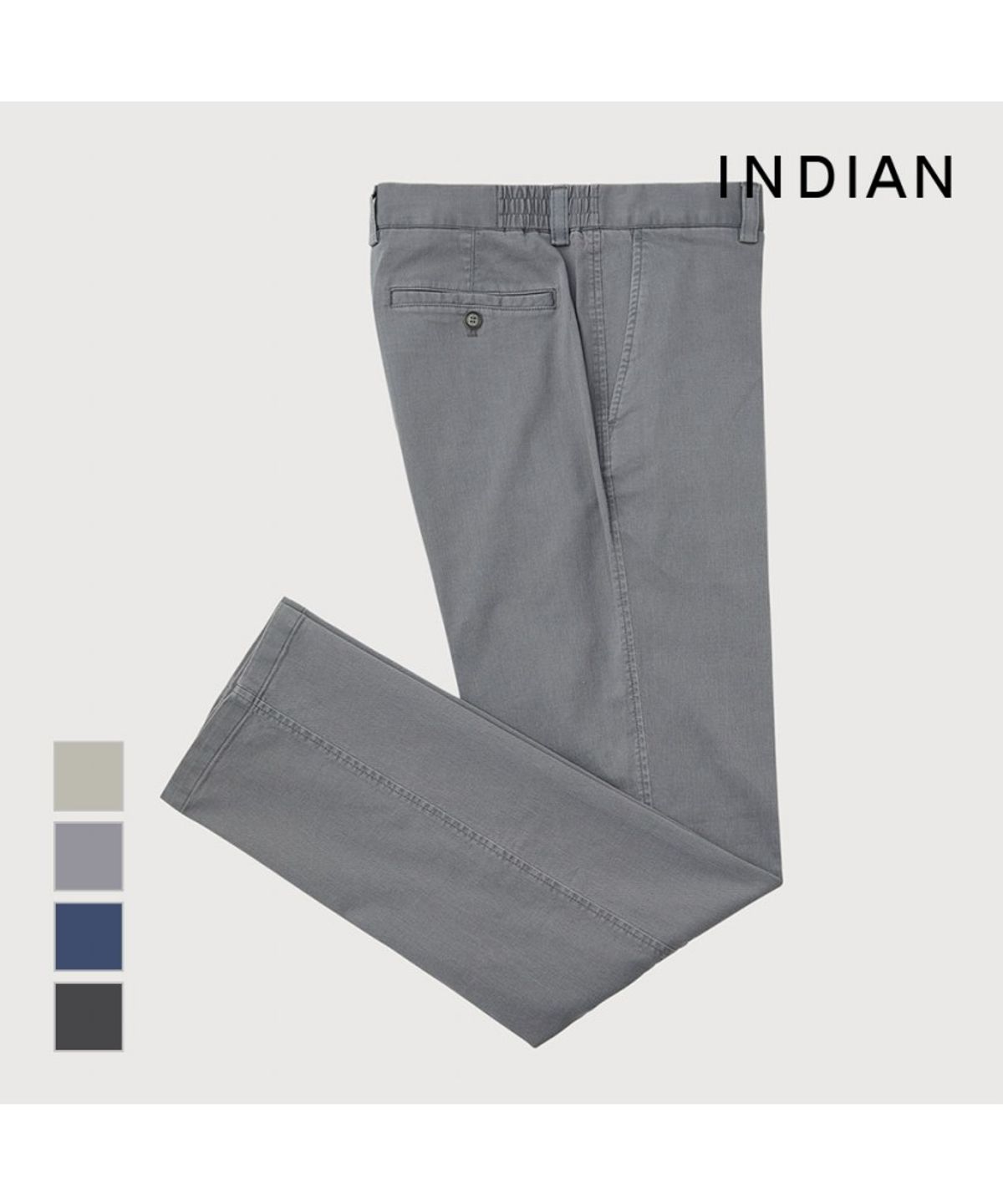 인디안(INDIAN) 면 워싱 슬림 밴딩 팬츠_MIVDL4S1361