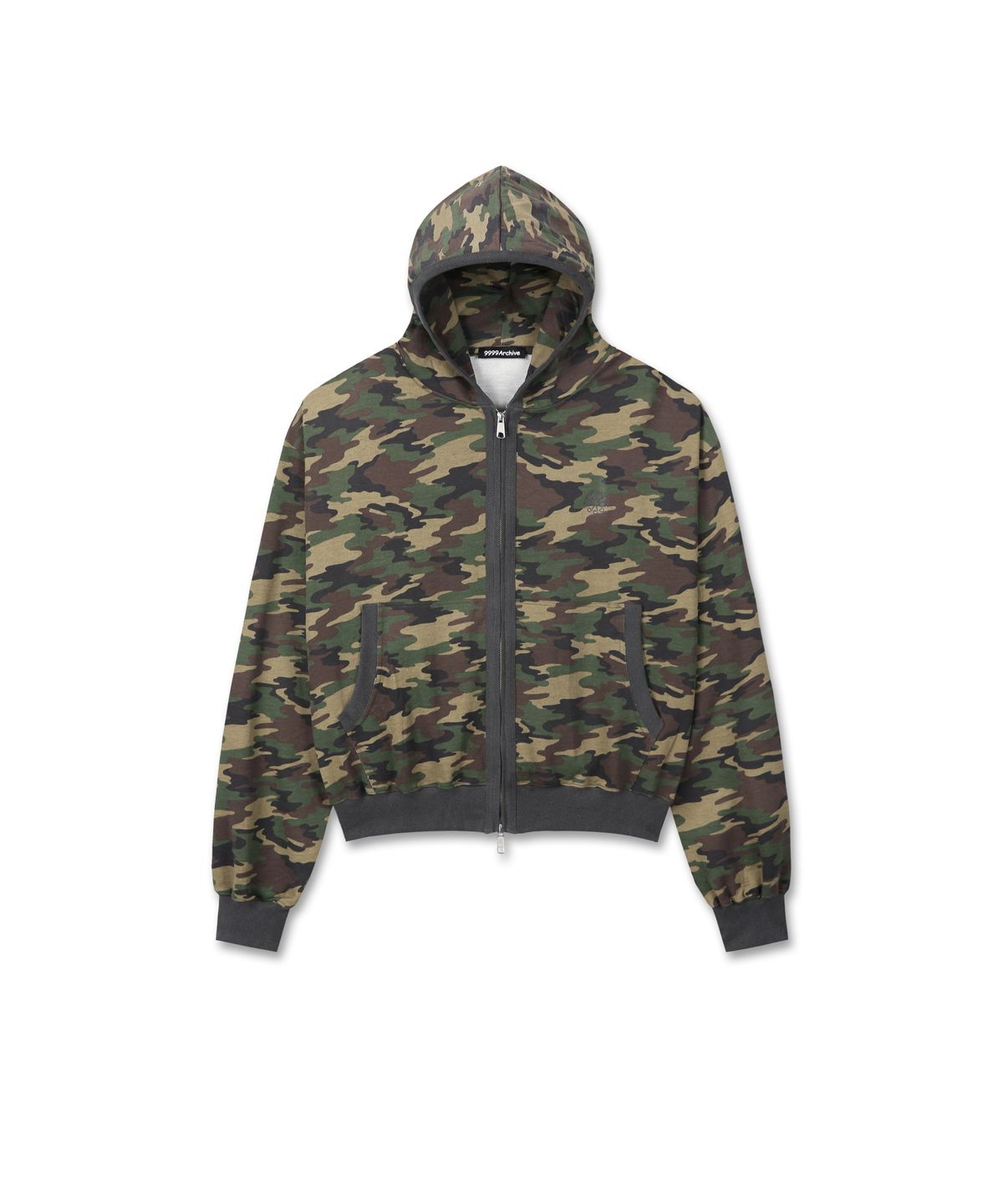 9999아카이브(9999ARCHIVE) Binding Panel Hoodie Zip-Up