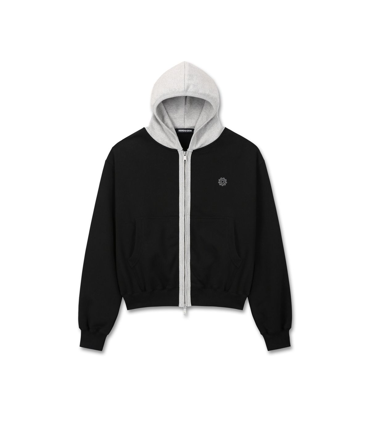 9999아카이브(9999ARCHIVE) Binding Panel Hoodie Zip-Up