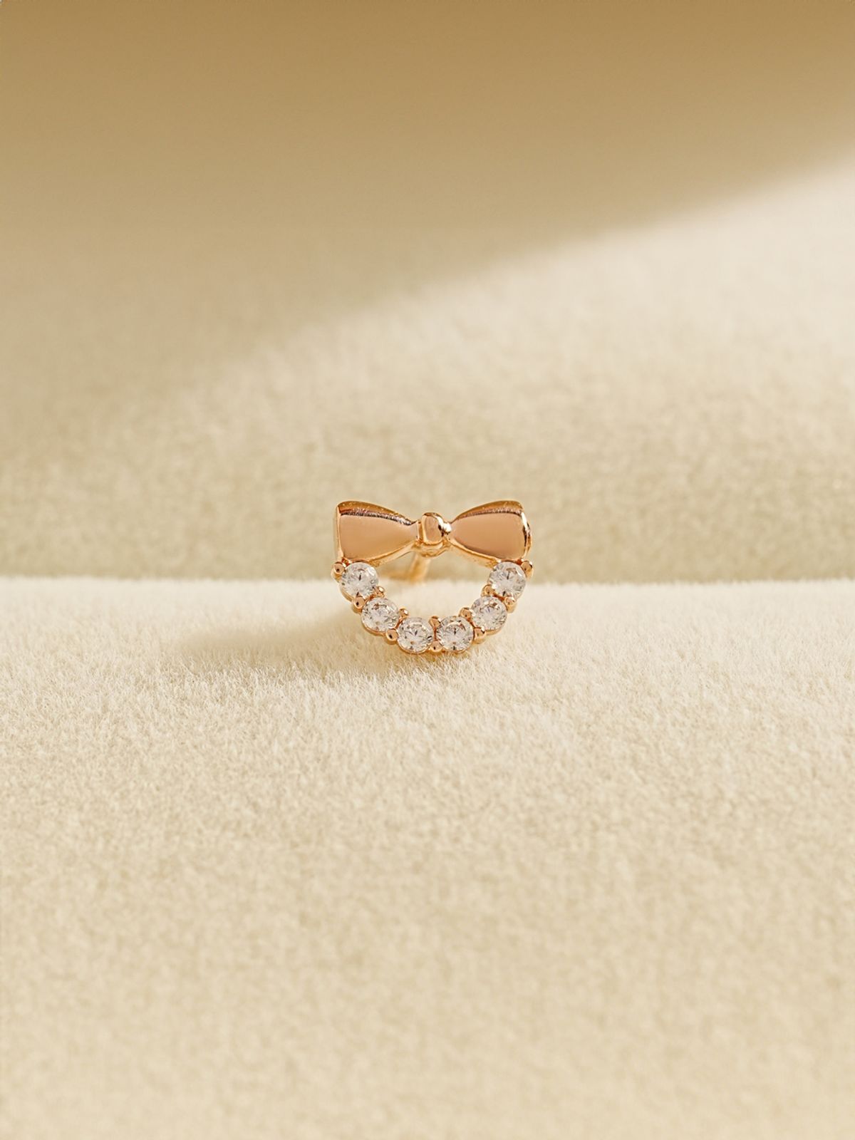 미니멀피어싱(MINIMALPIERCING) 14K 리본 하프 스피어 피어싱 귀걸이