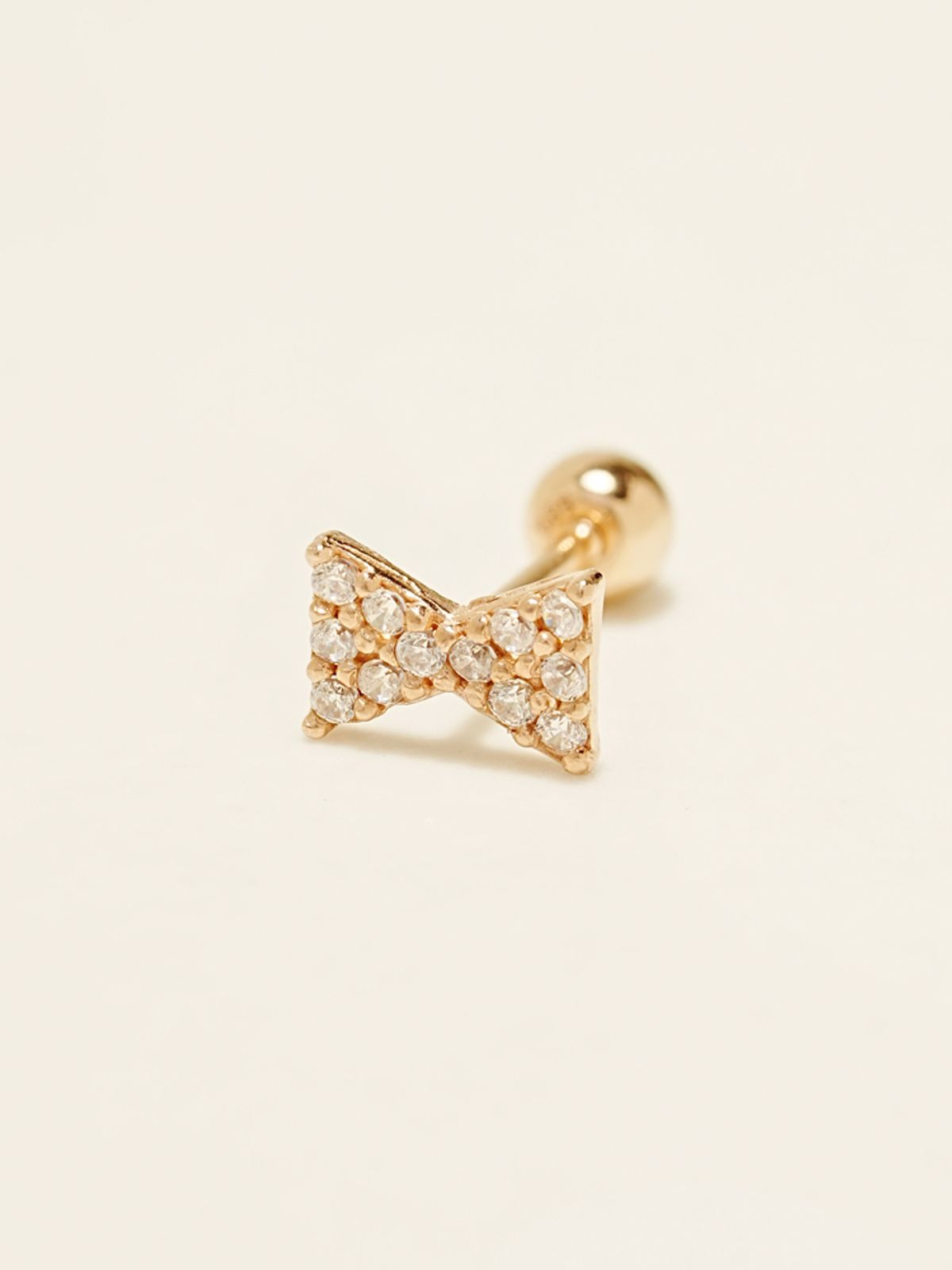 미니멀피어싱(MINIMALPIERCING) 14K 타이니 리본 피어싱 귀걸이
