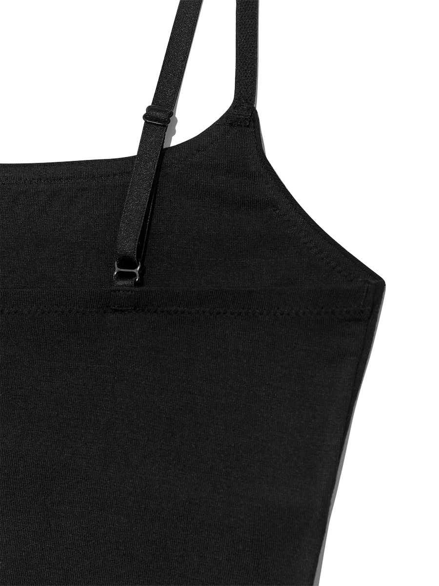 MUSINSA公式 | GLOWNY HEART LACE CAMI (BLACK)