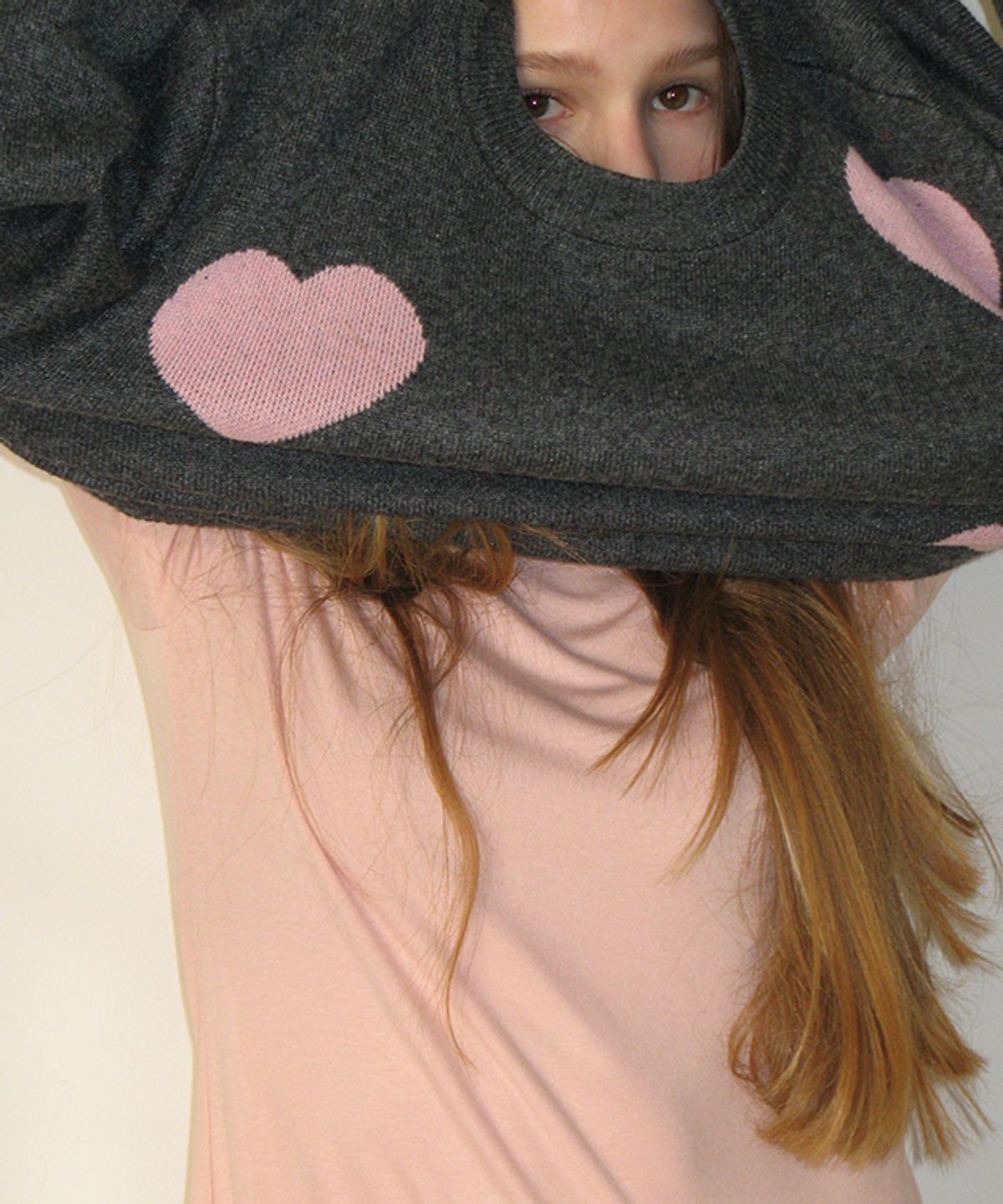 론론(RONRON) PENDANT RUFFLE LAYERED SLIM LONG SLEEVE PINK