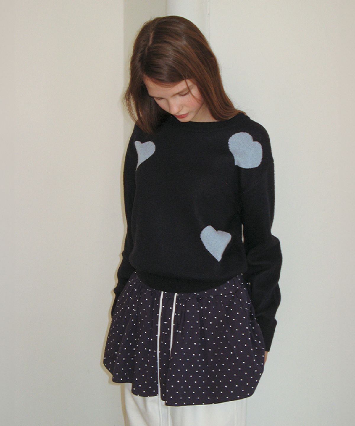 론론(RONRON) LAYERED SKIRT TRAINING PANTS WHITE