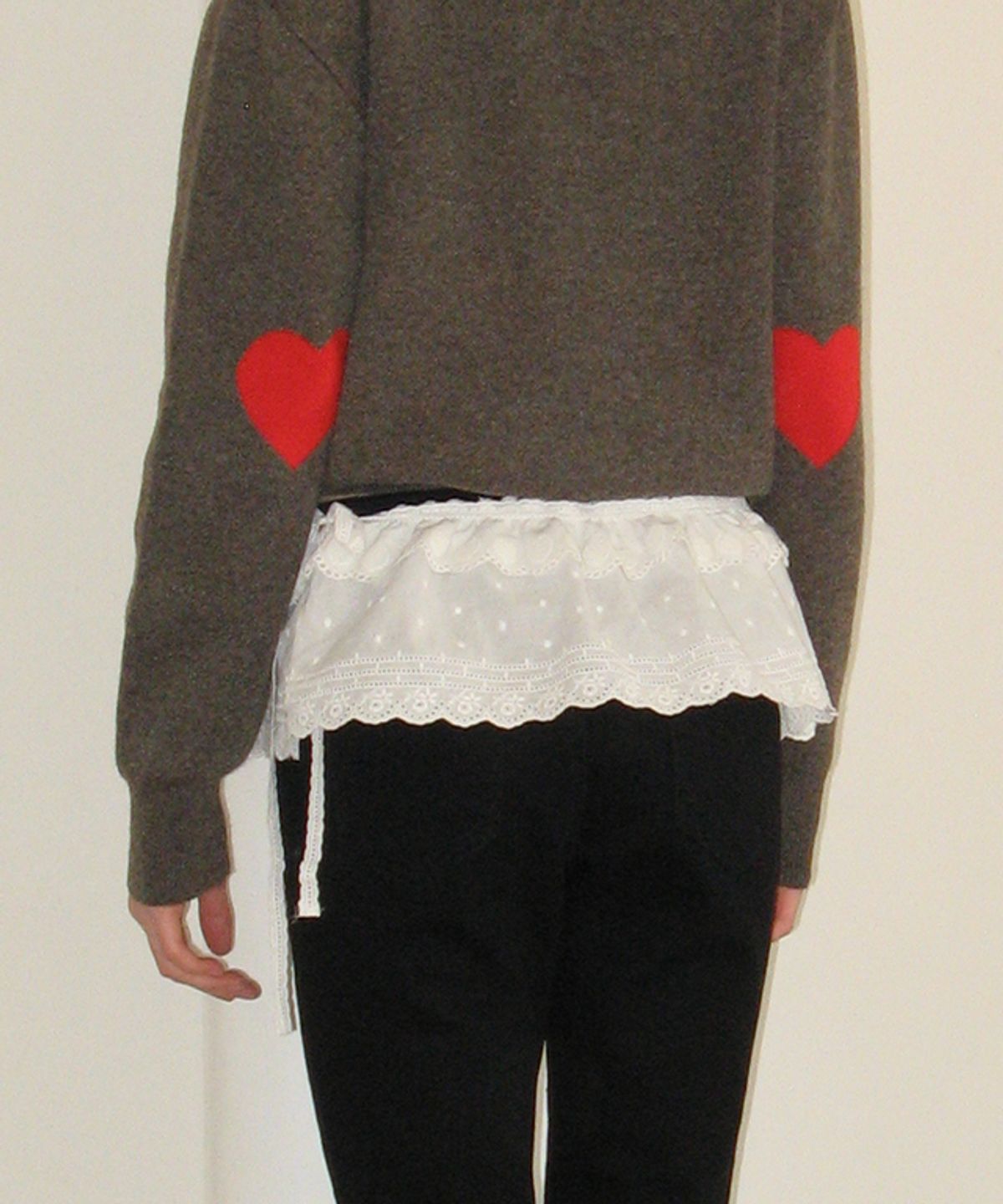론론(RONRON) LACE LAYERED BELT WHITE